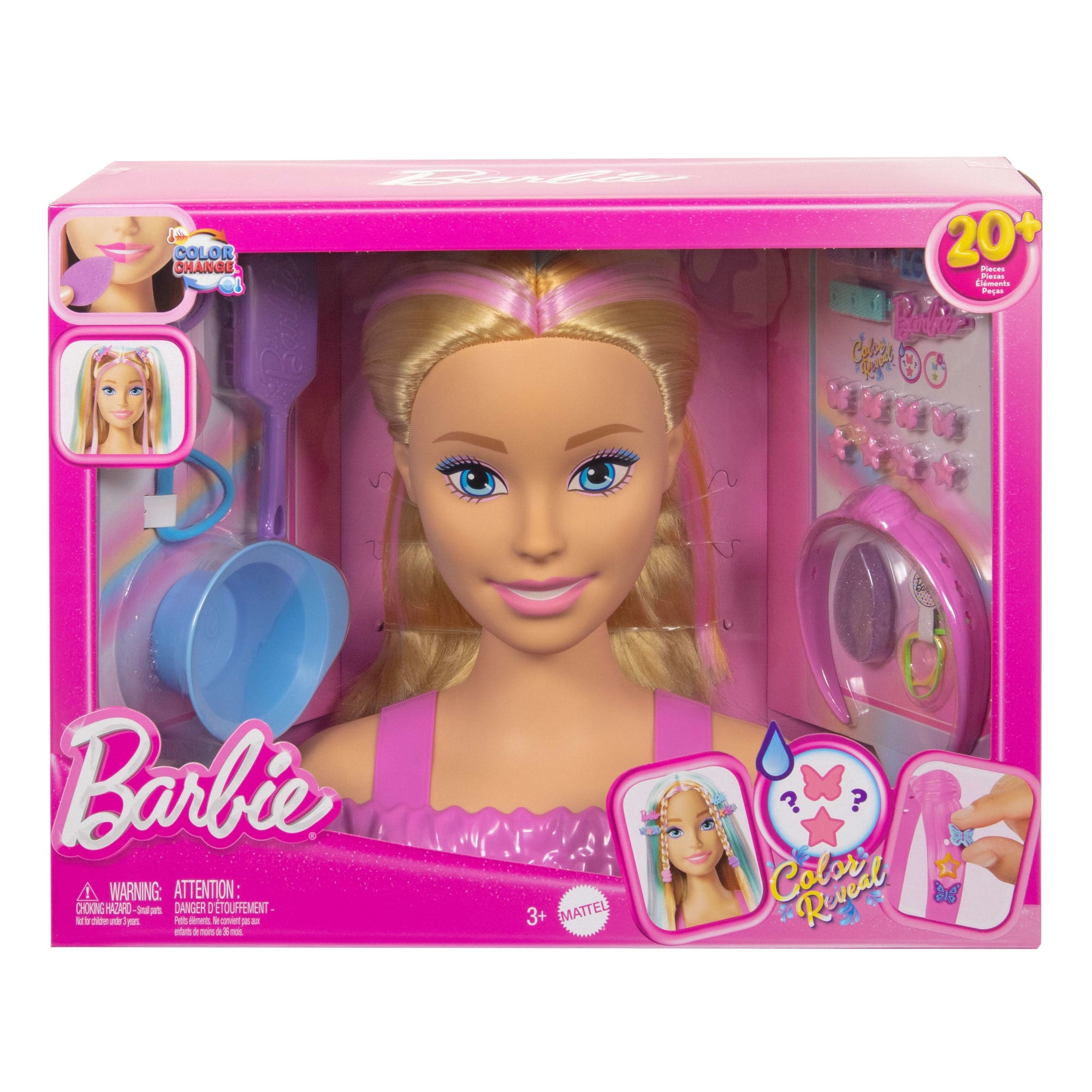 Barbie Doll Styling Head. Blonde Hair With 20+ Hair Styling Accessories - Image 6