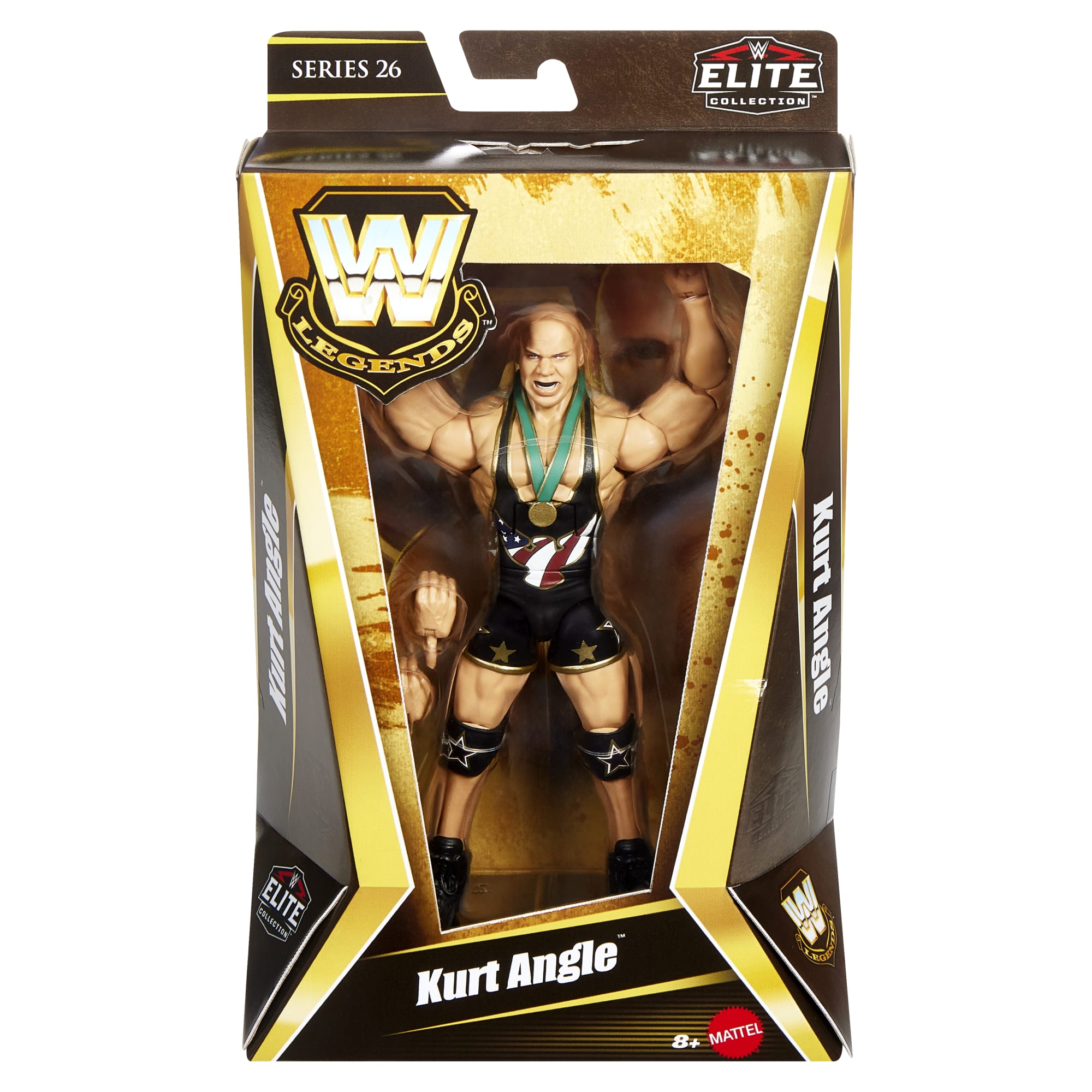 WWE Elite Legends Kurt Angle Action Figure & Accessories. Series 26 Collectible Set. 6-inch - Image 2