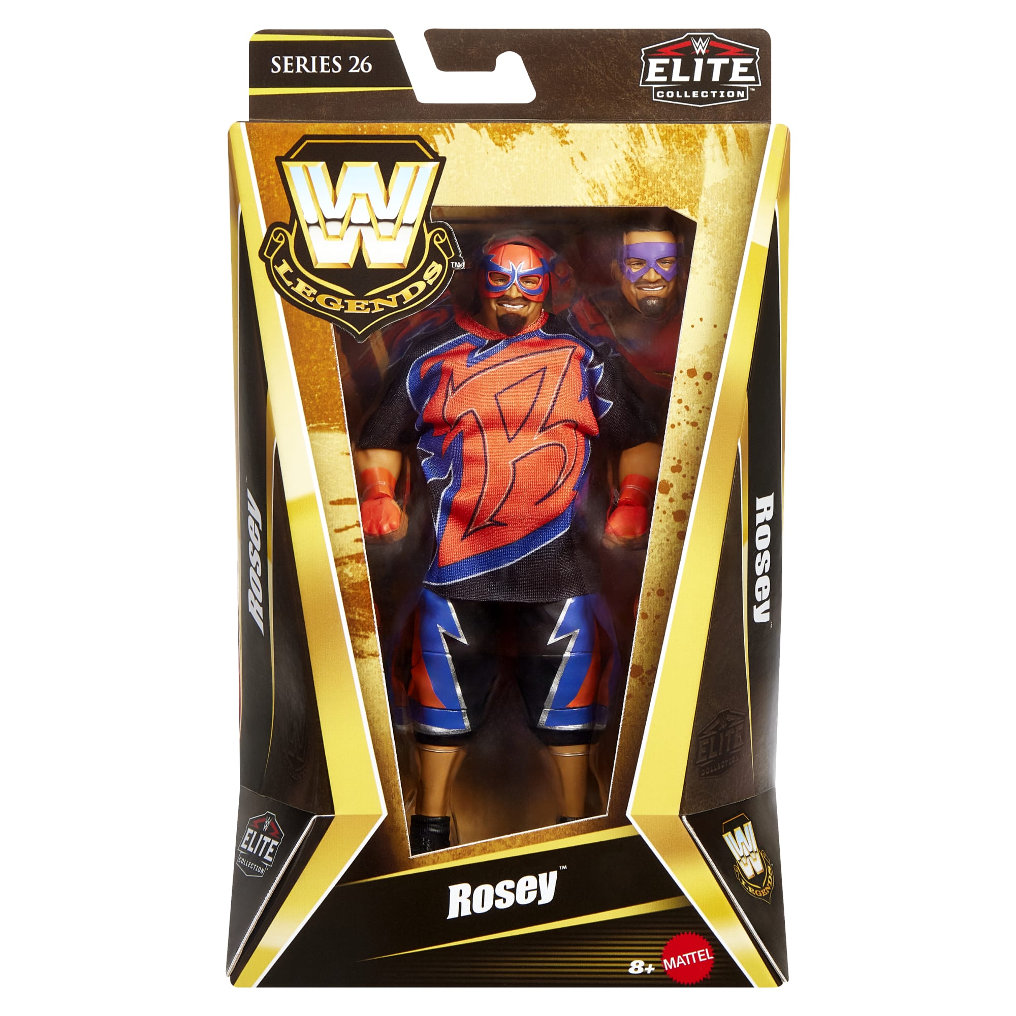 WWE Elite Legends Rosey Action Figure & Accessories. Series 26 Collectible Set. 6-inch - Image 2