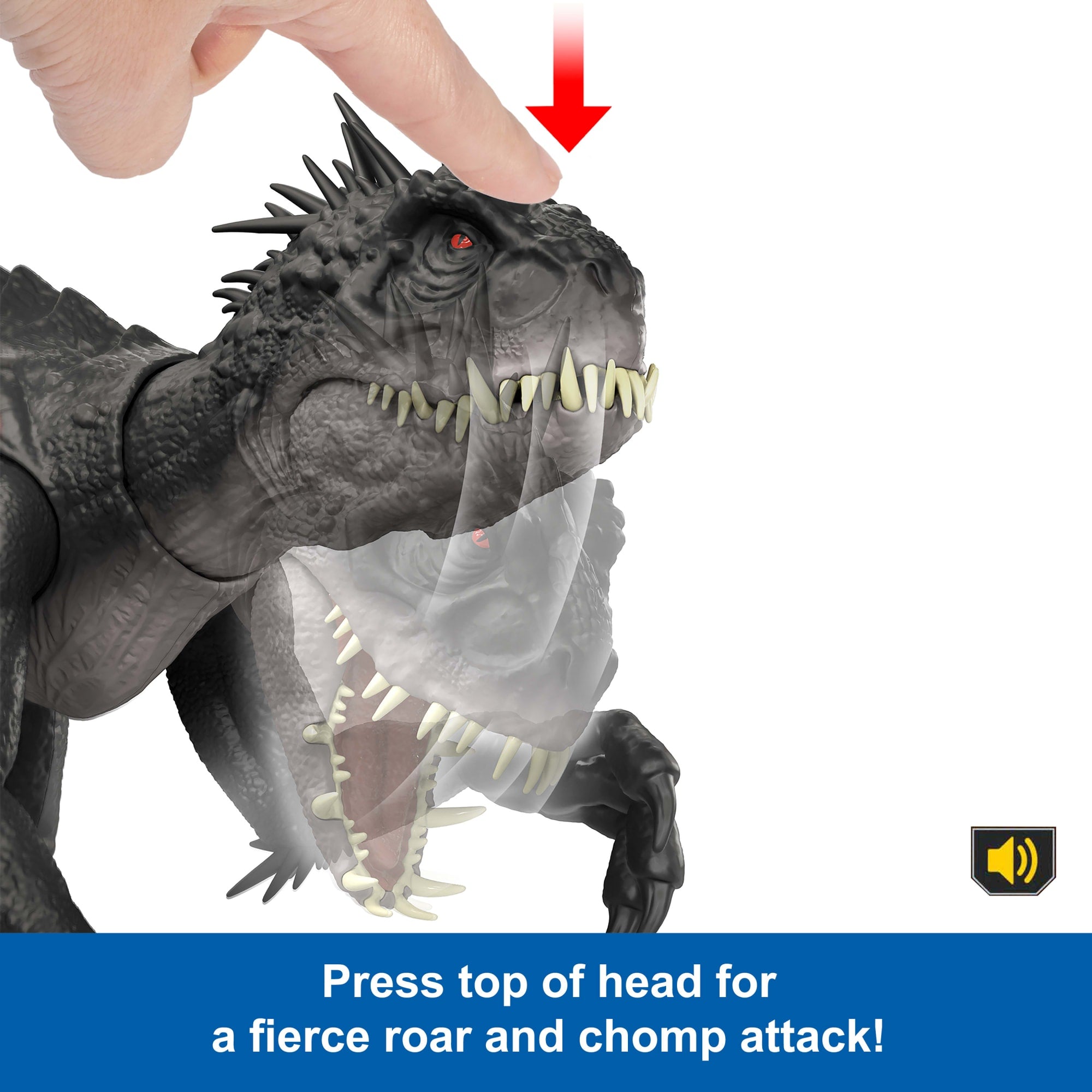 Jurassic World Ultimate Damage Scorpios Rex Dinosaur Toy Figure With Damage. Light & Sound Toy - Image 5