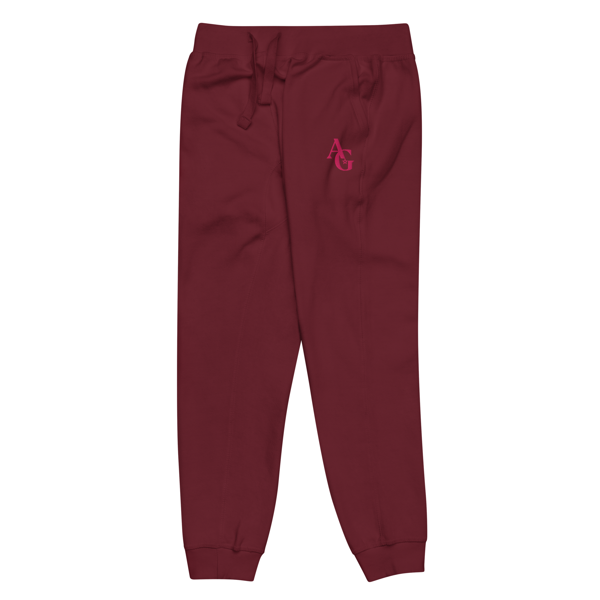 American Girl® Burgundy Fleece Sweatpants for Adults - Image 4