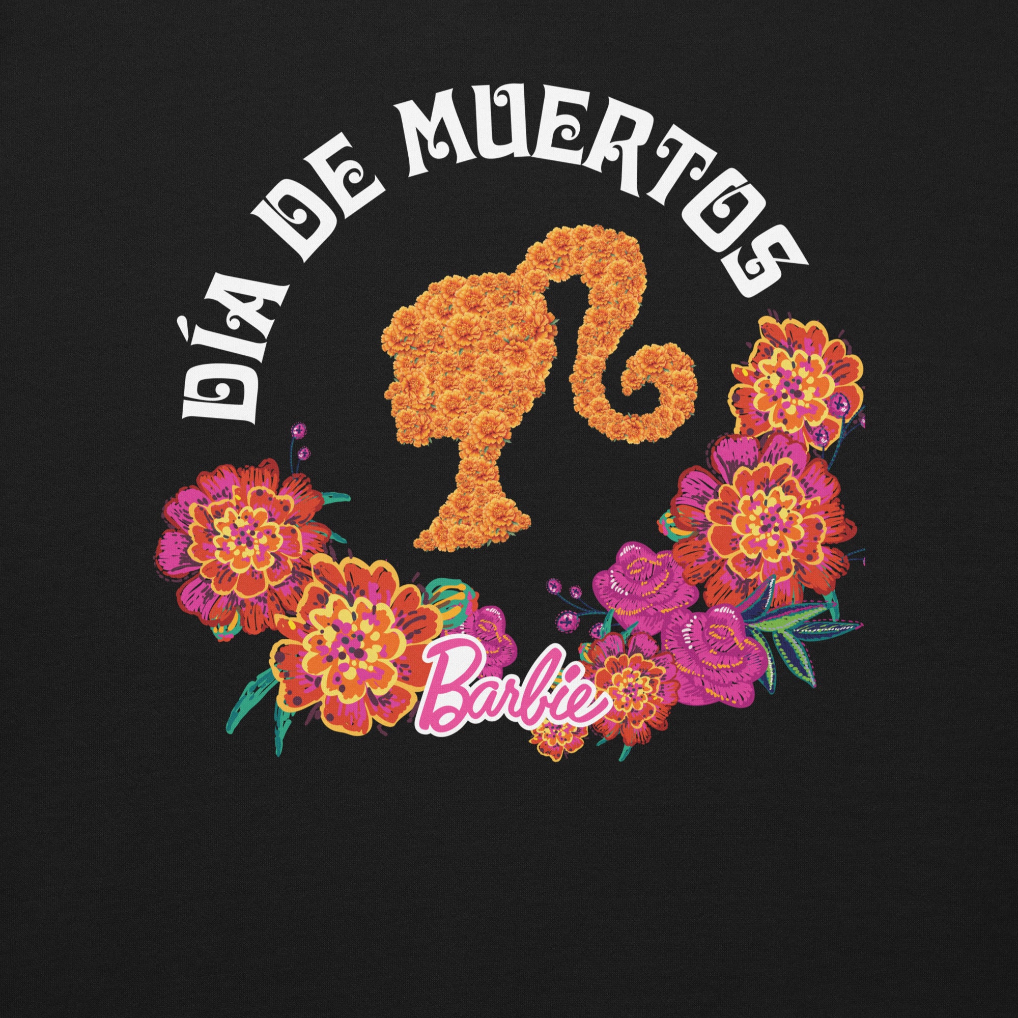Barbie Día de Muertos Floral Black Sweatshirt - Image 5