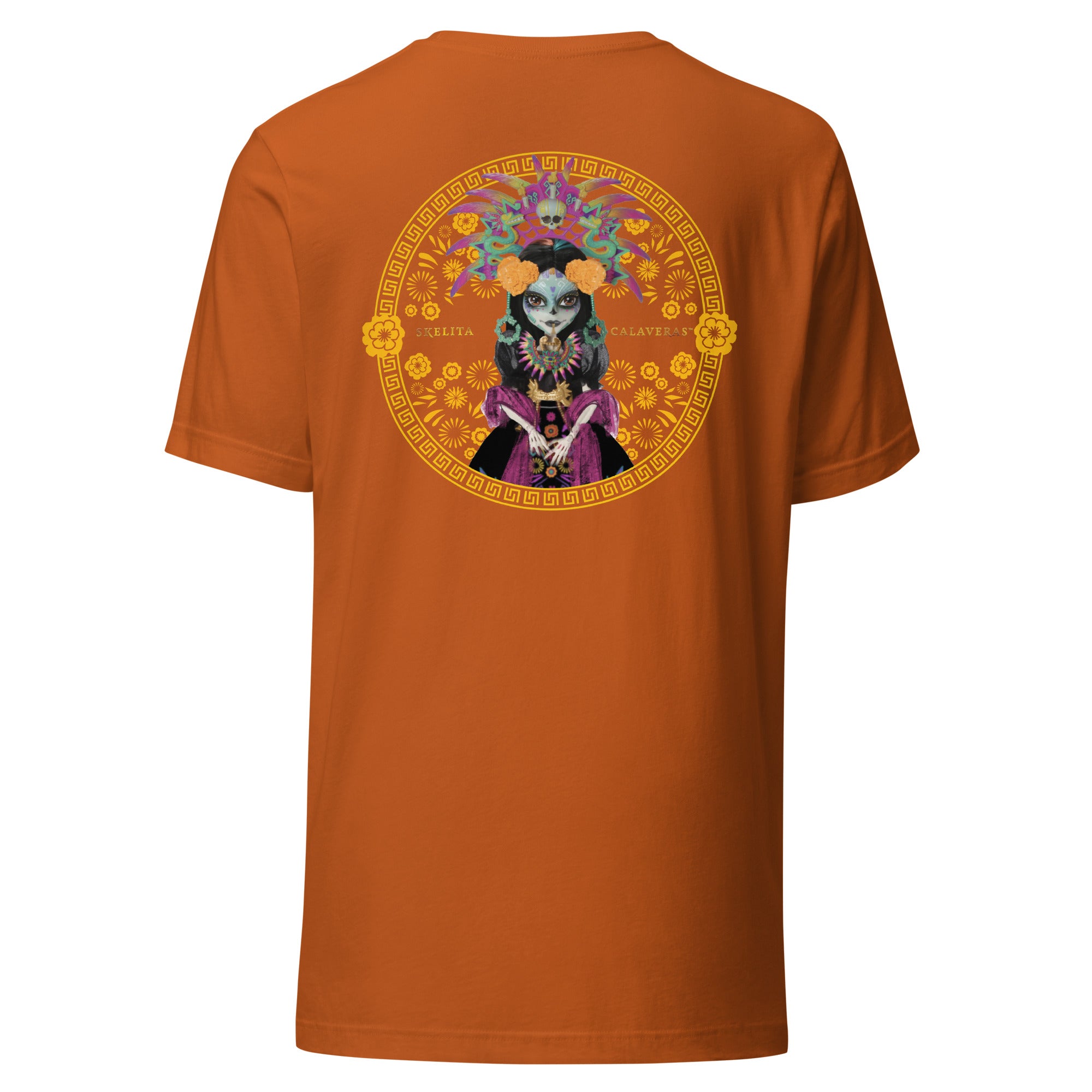 Monster High Skelita Día de Muertos Embroidered Orange T-Shirt - Image 6