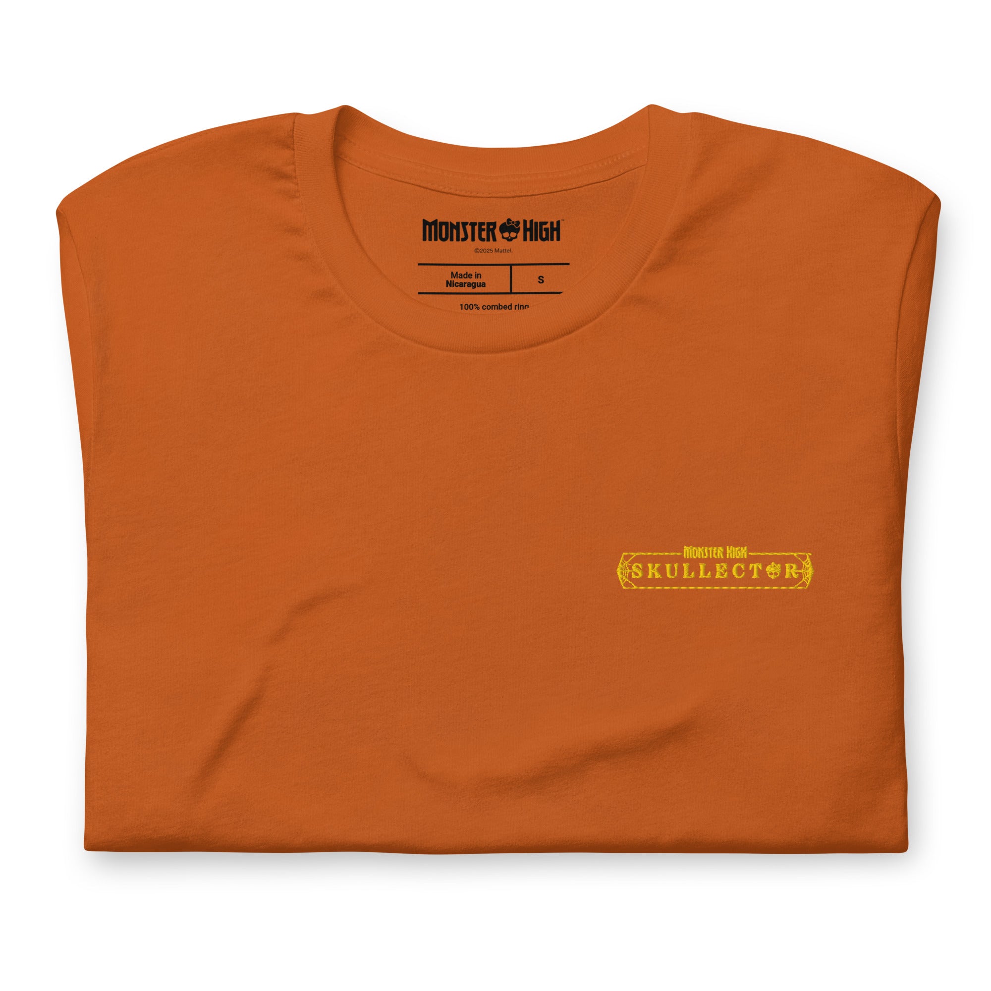 Monster High Skelita Día de Muertos Embroidered Orange T-Shirt - Image 4