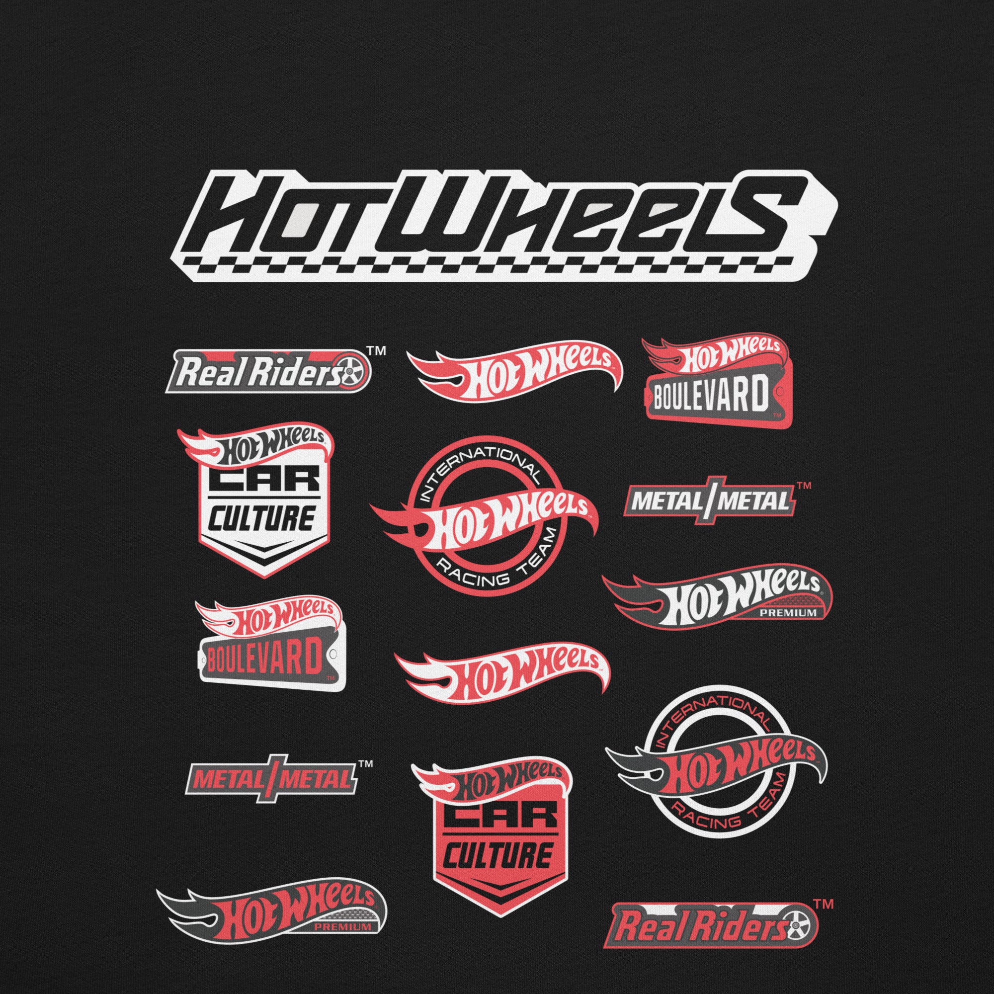 Hot Wheels High Performance Racing Embroidered Black T-Shirt - Image 7