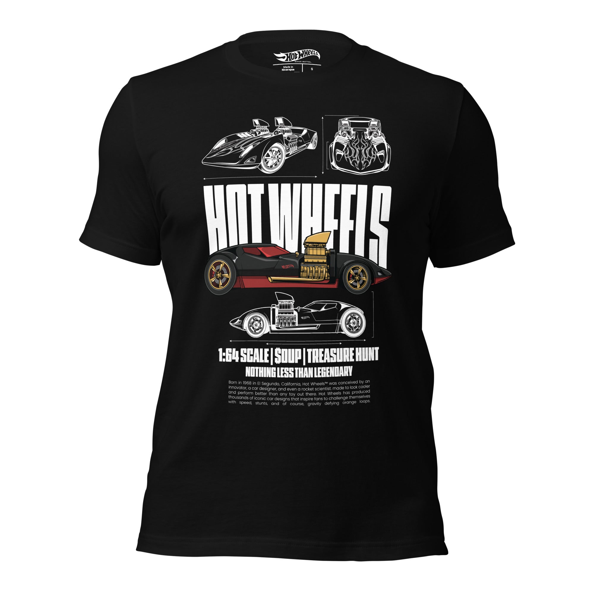 Hot Wheels Nothing Less than Legendary Black T-Shirt - Image 8