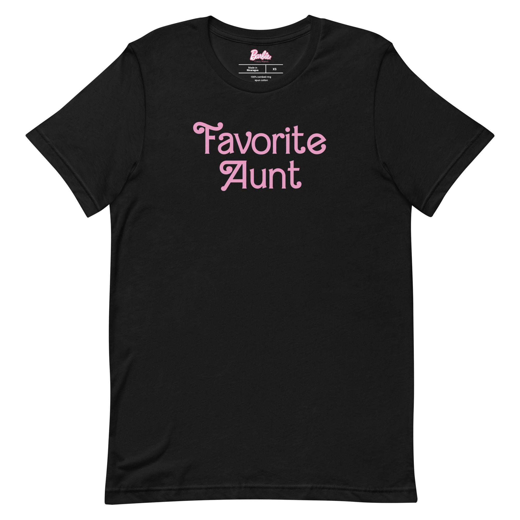 Barbie Favorite Aunt Black T-Shirt - Image 3