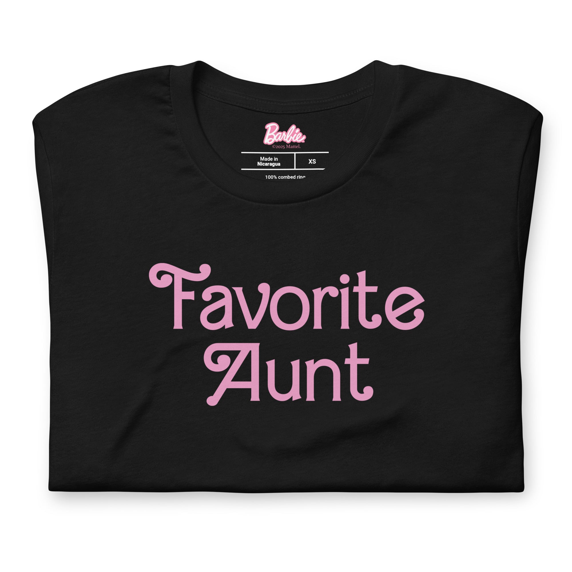 Barbie Favorite Aunt Black T-Shirt - Image 5