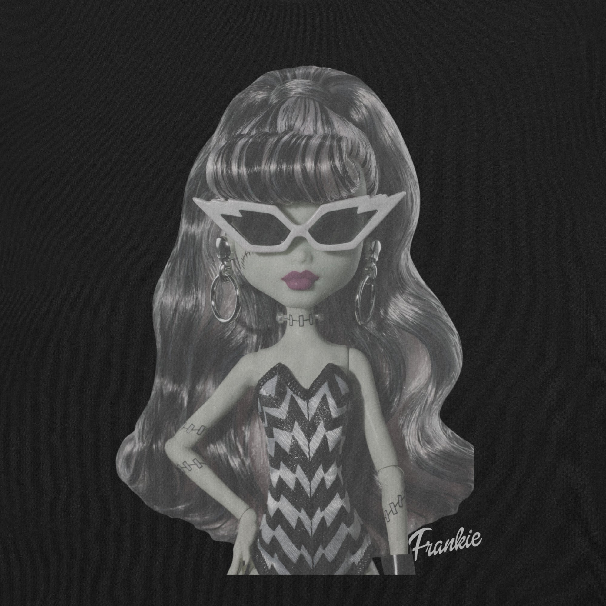 Monster High Barbie Frankie Barbie Black T-shirt - Image 4