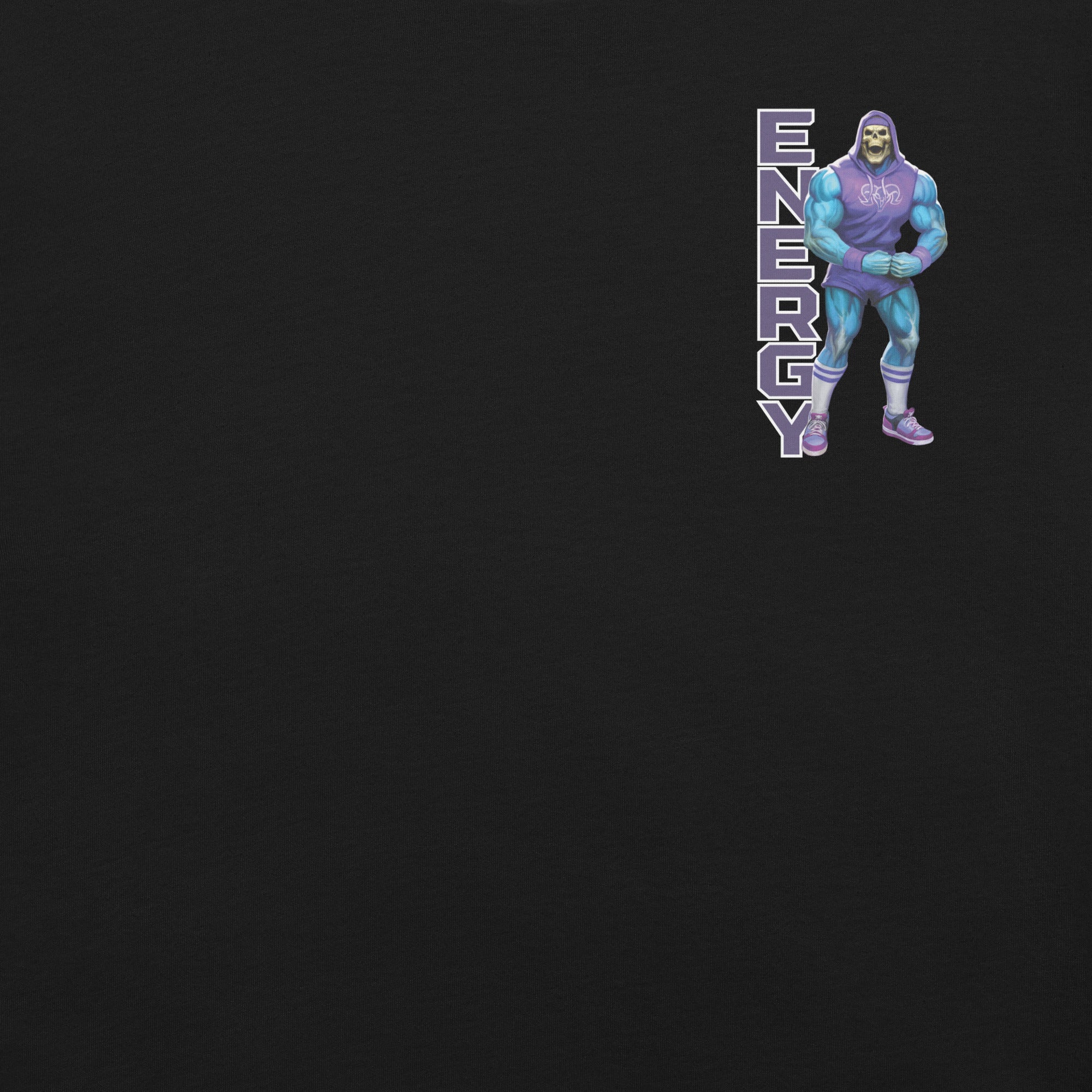 Masters of the Universe Gym Bro Skeletor Ab Power Black T-shirt - Image 3
