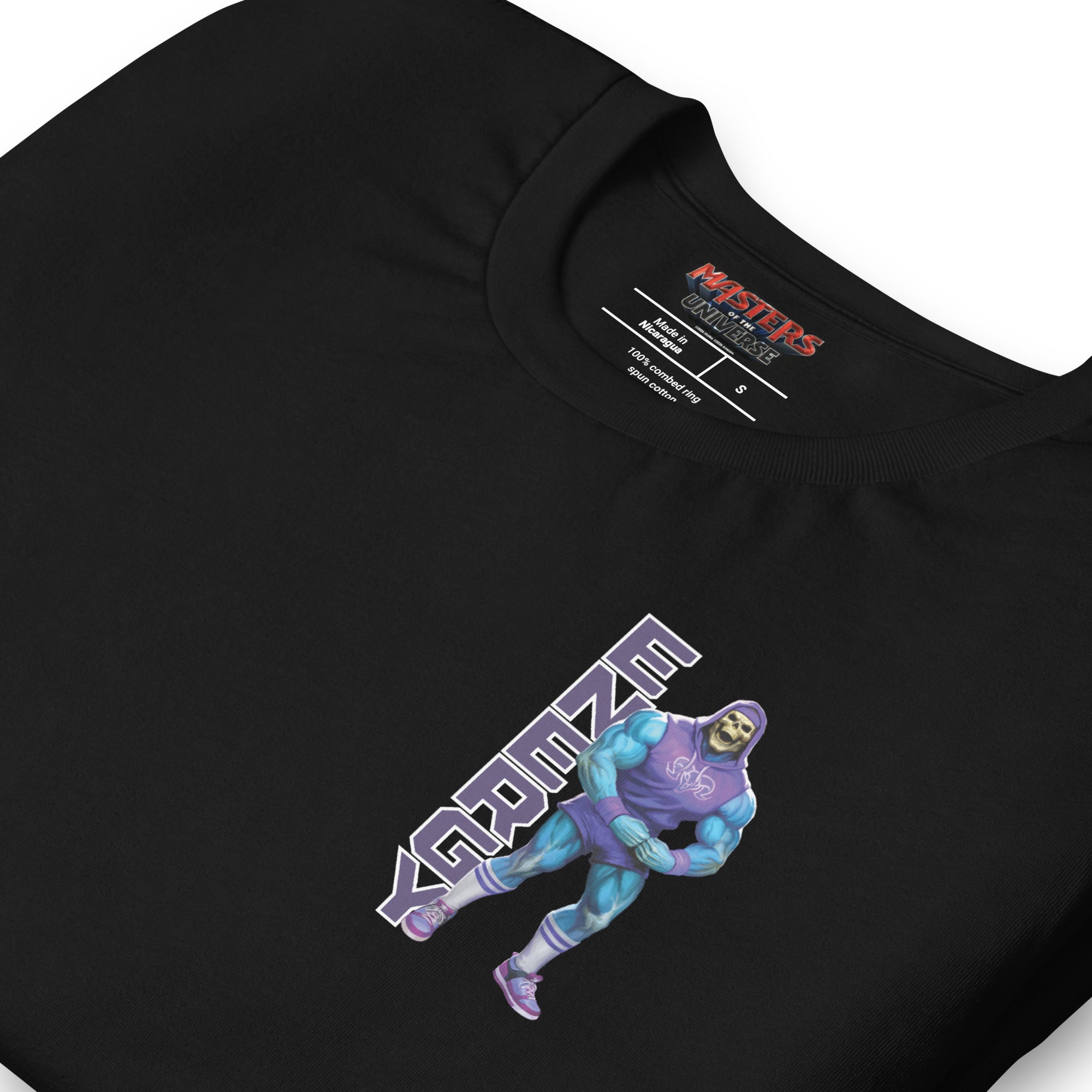 Masters of the Universe Gym Bro Skeletor Ab Power Black T-shirt - Image 5