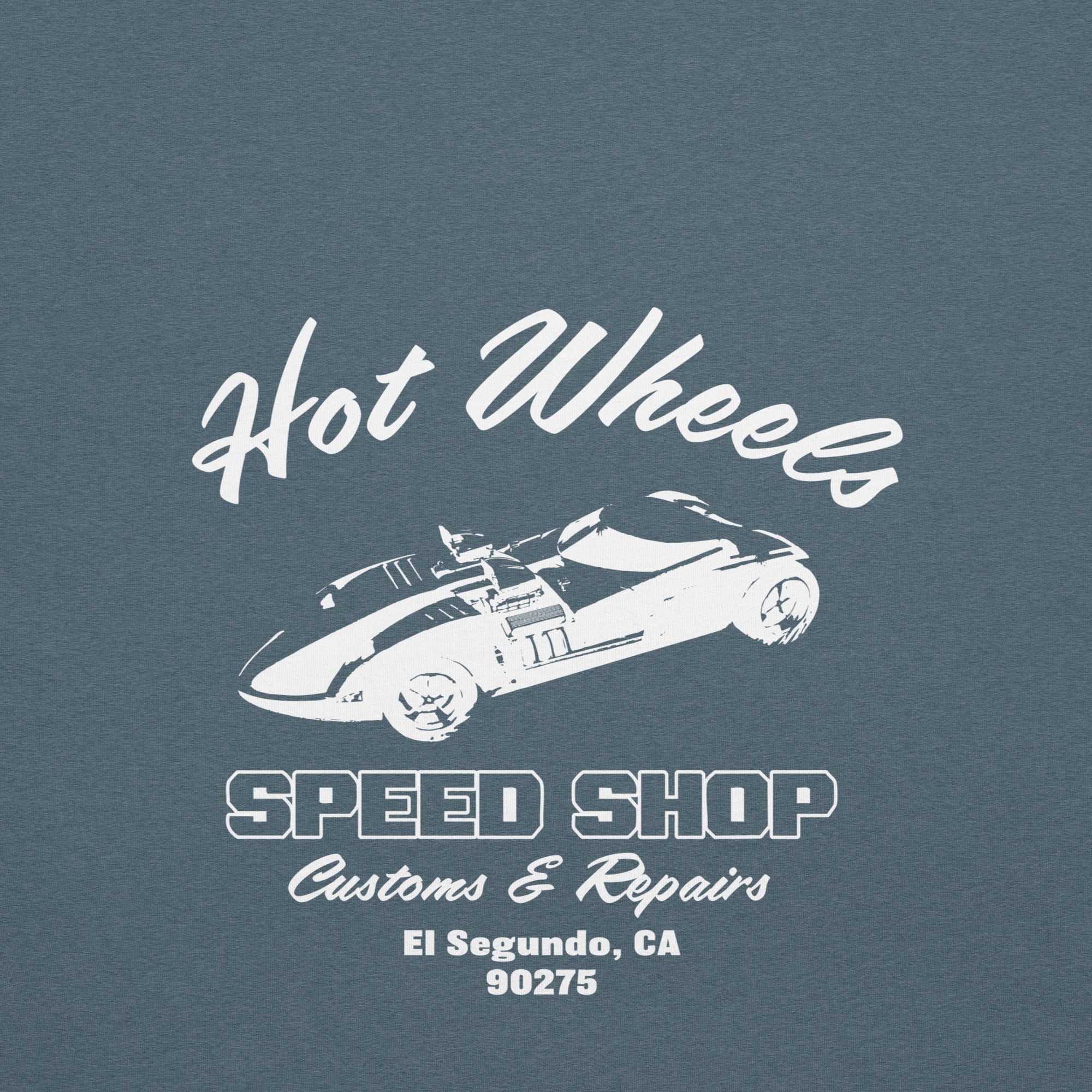 Hot Wheels Speed Shop Embroidered Blue T-Shirt - Image 6
