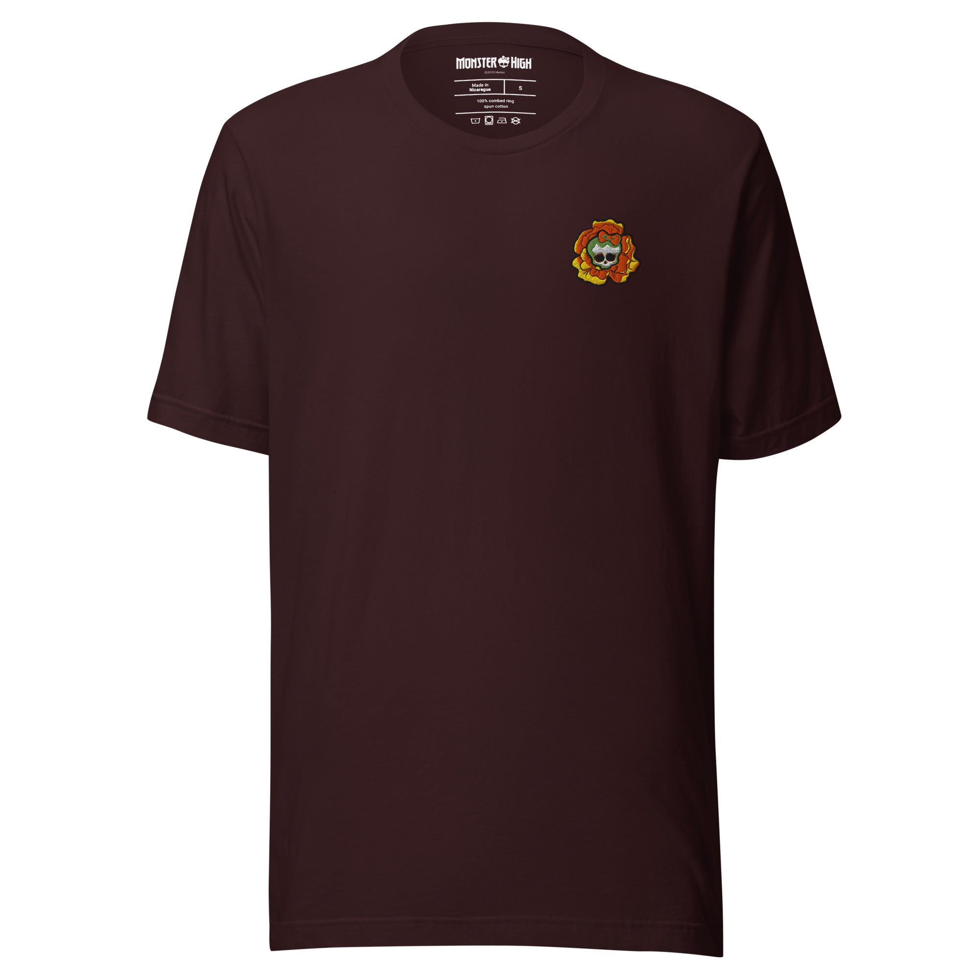 Monster High Skelita Día de Muertos Embroidered Oxblood T-Shirt - Image 8