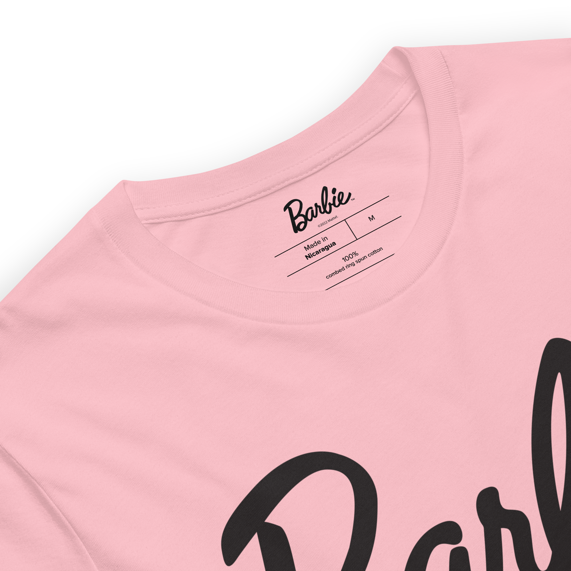 Barbie Script Logo Unisex Pink T-Shirt - Image 4