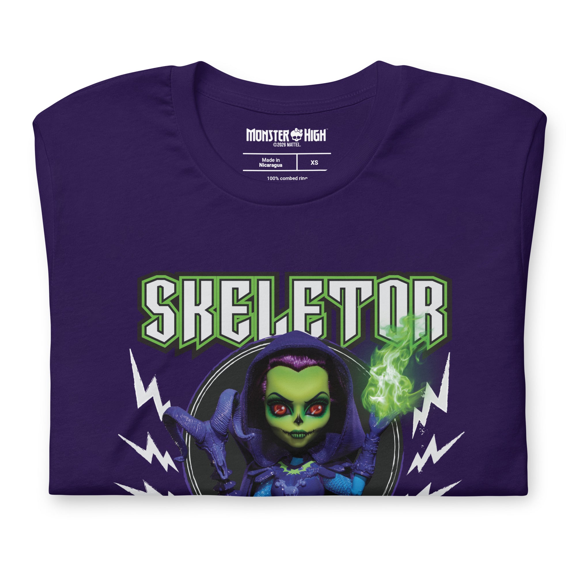 Monster High Masters of the Universe Skeletor Purple T-shirt - Image 3