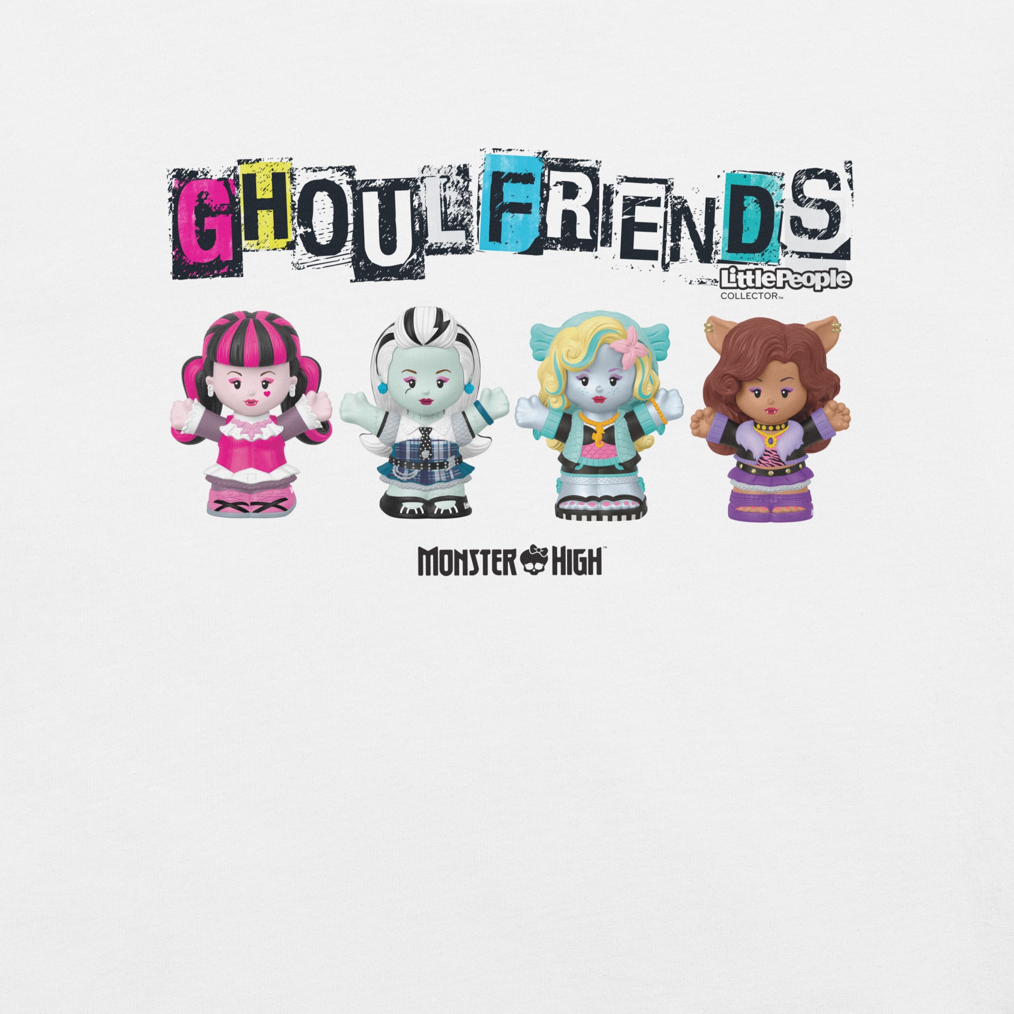 Little People Collector Monster High White T-Shirt - Image 3