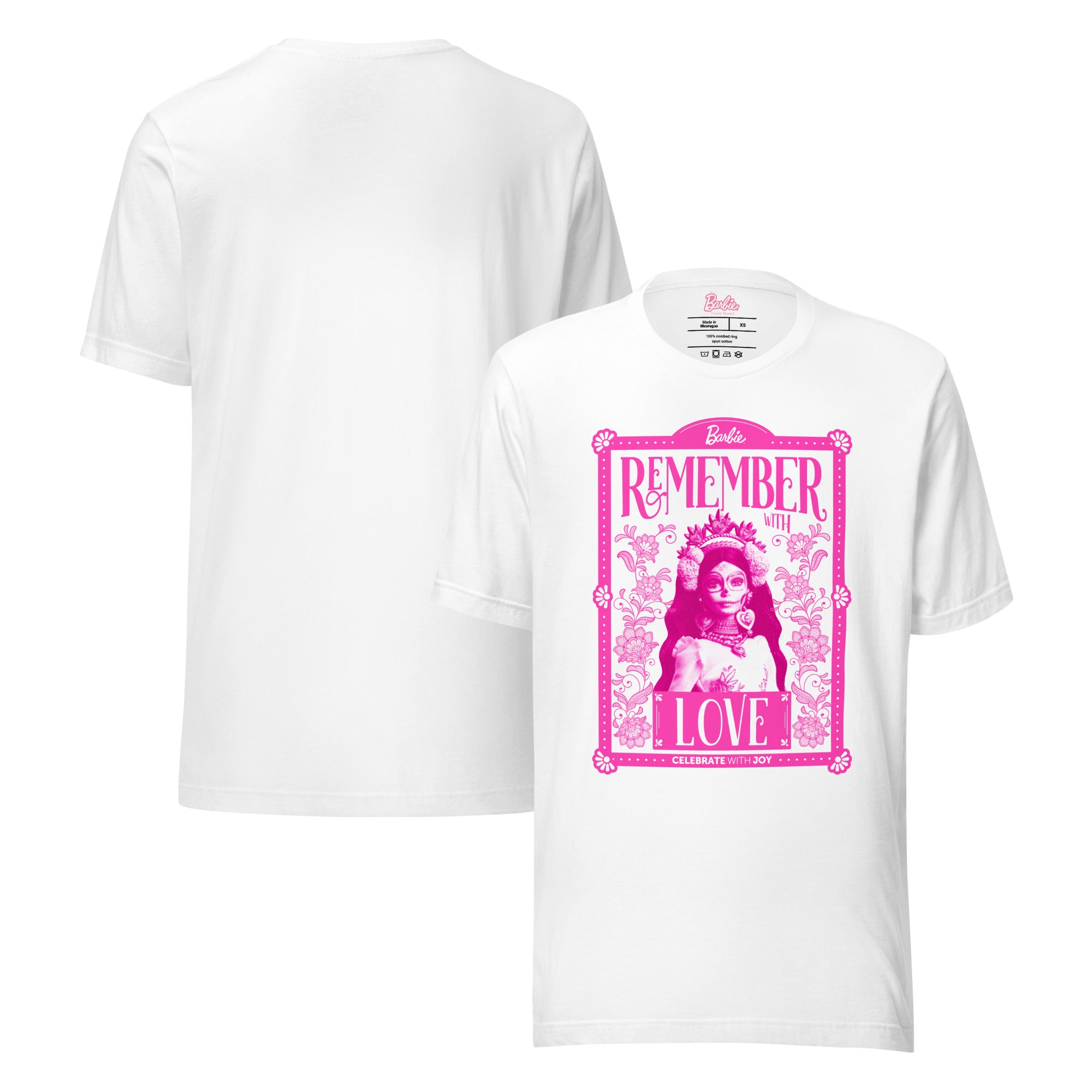 Barbie Día de Muertos Remember Love White T-Shirt - Image 2