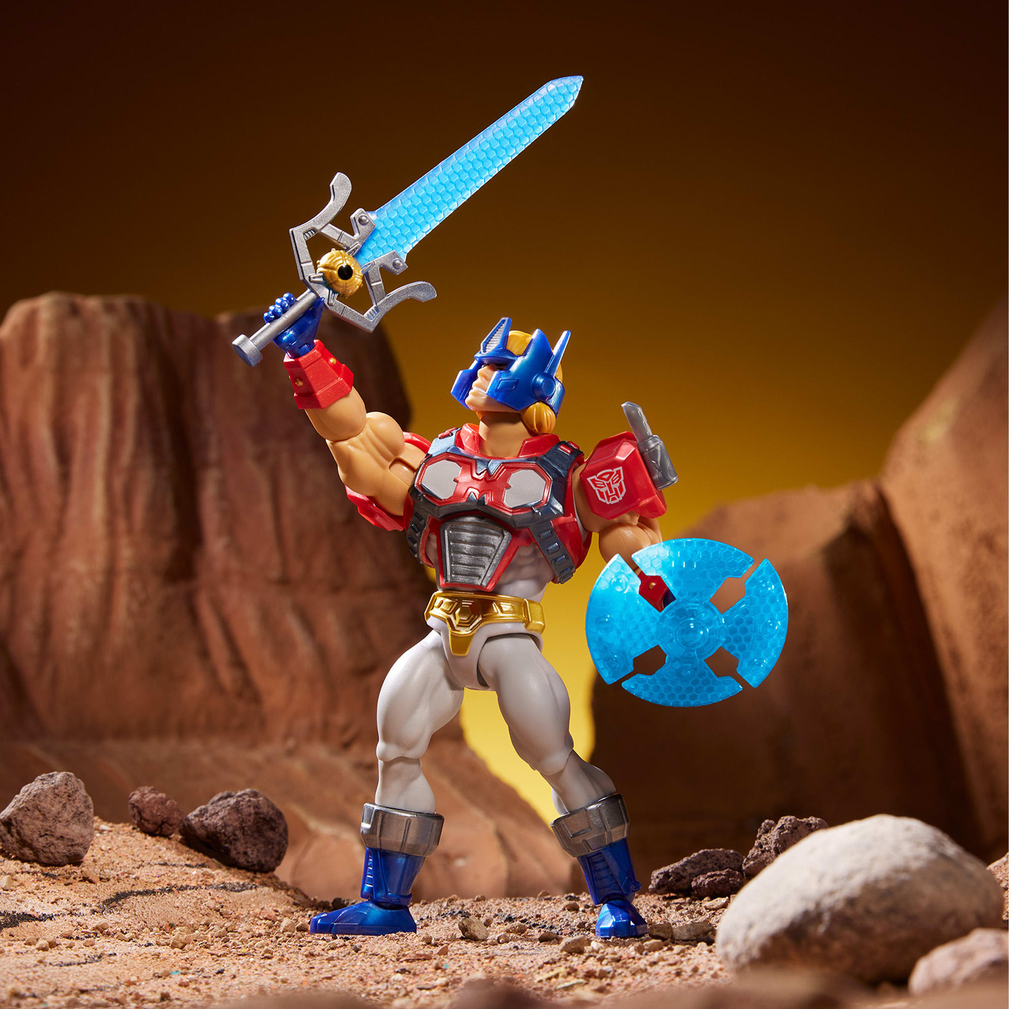 Masters Of The Universe Origins & Transformers Optimus Prime Armor He-Man Action Figure. MOTU Toy - Image 3