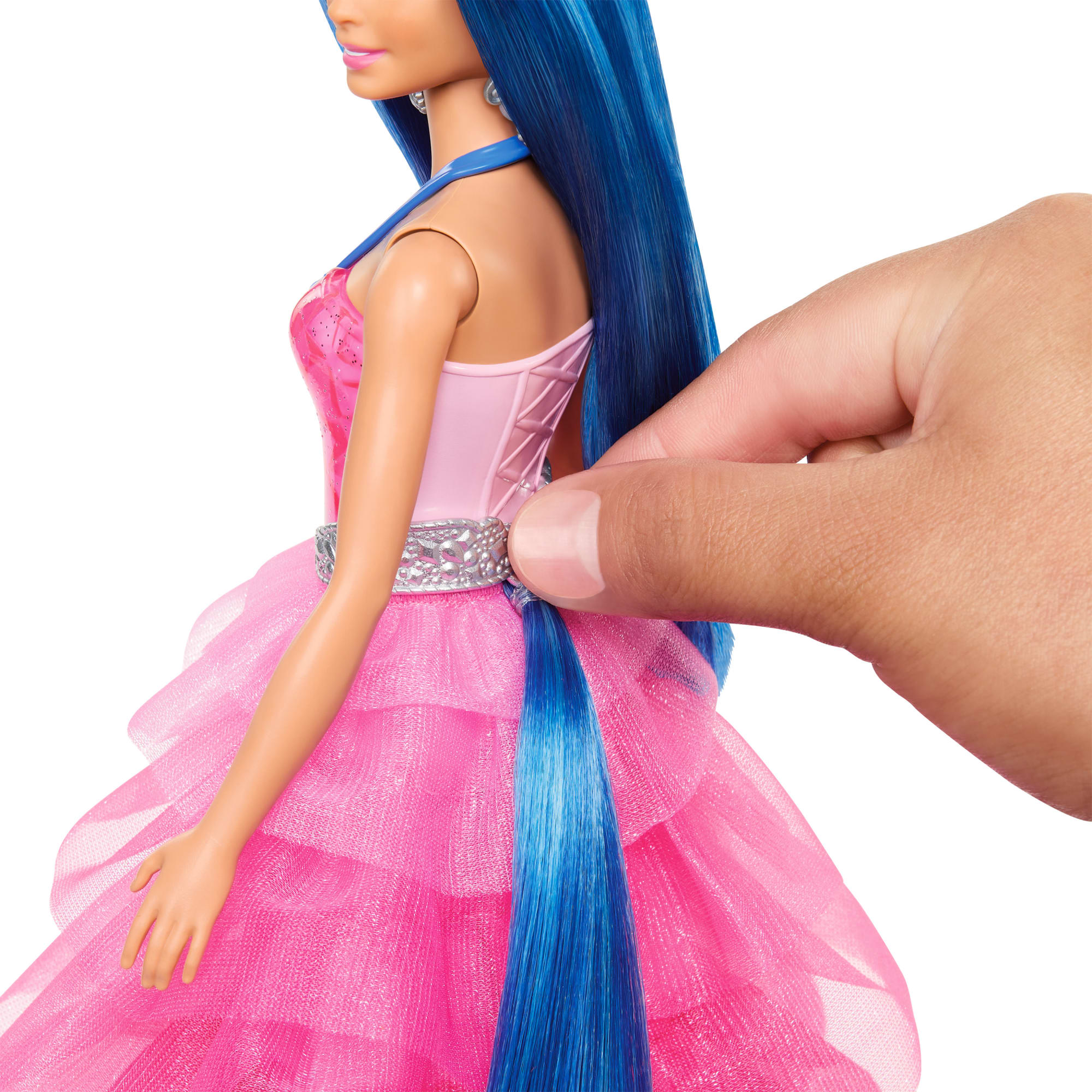 Barbie 65Anniversaire Poupée et Animal Licorne Ailée. Ch. Bleus - Image 3