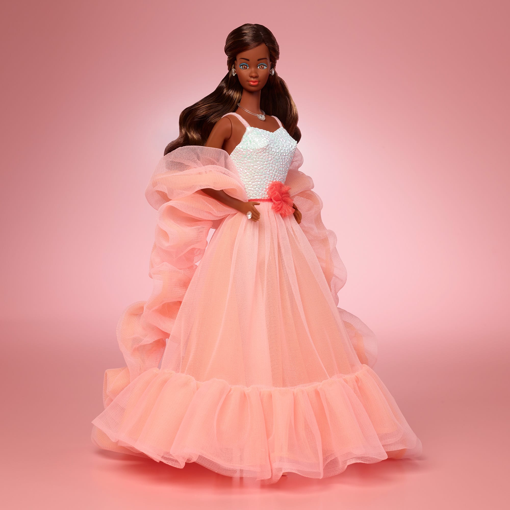 Peaches 'n Cream Barbie Doll. Brown Hair - Image 2