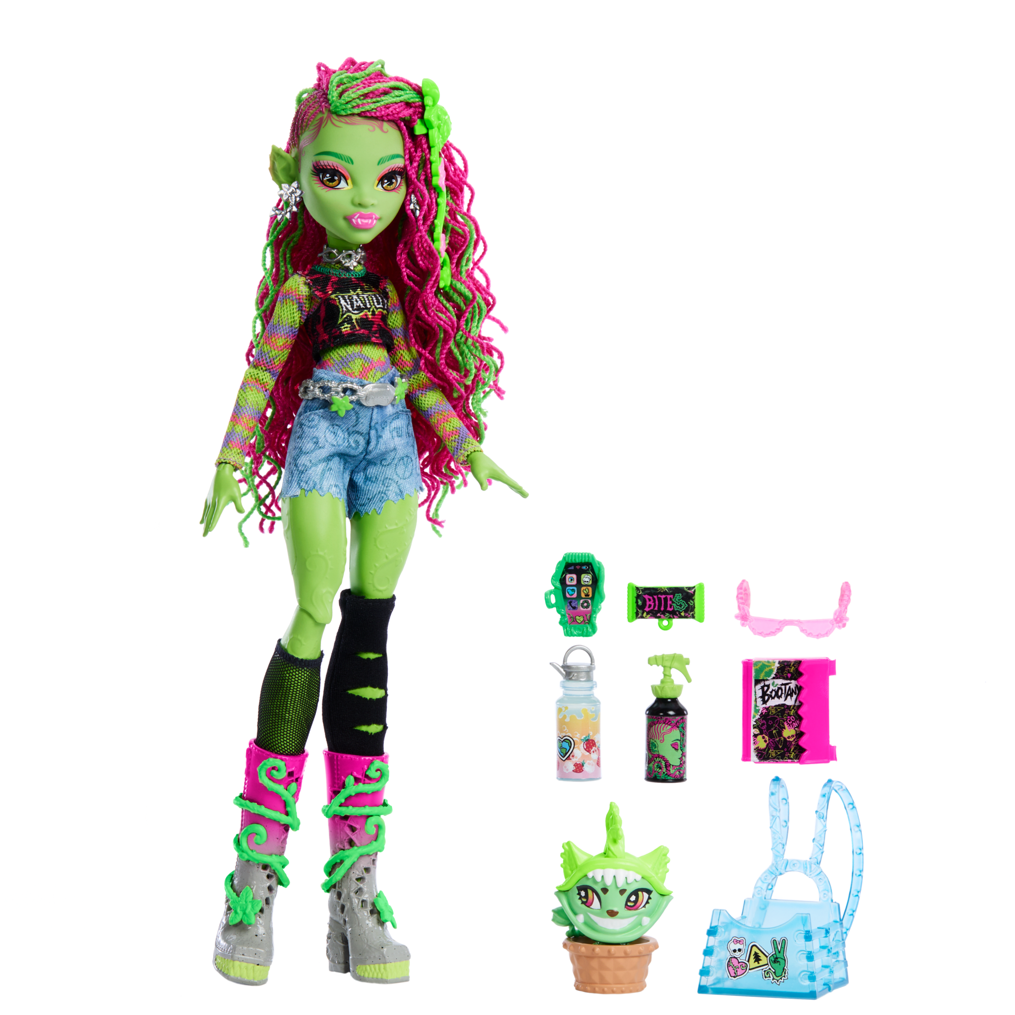 Monster High Poupée. Animal et Accessoires Venus Mcflytrap. Chewlian