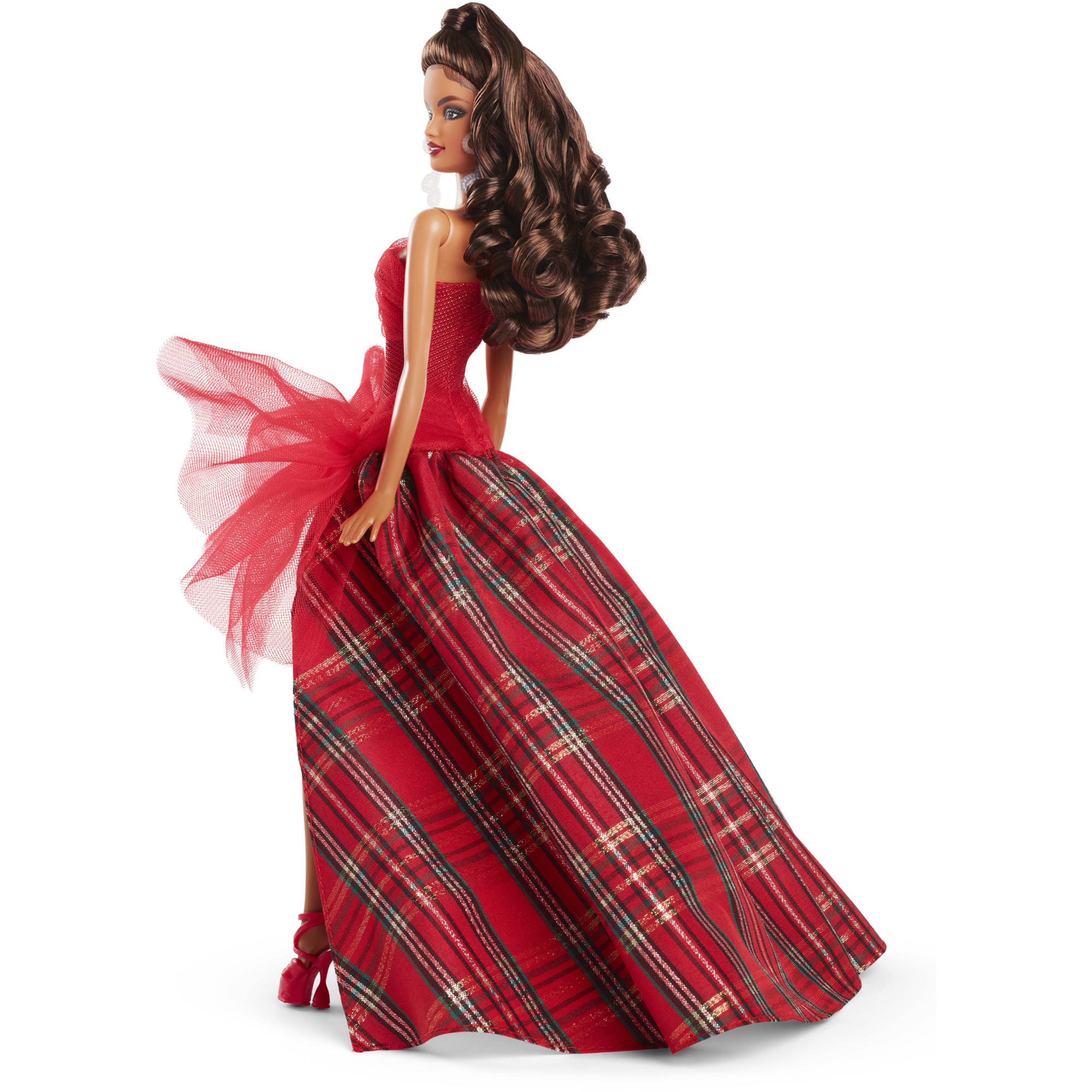 Barbie 2024 Holiday Barbie Dolls. Seasonal Collector Gift. Barbie Signature. Plaid Gown With Red Bow - Image 5
