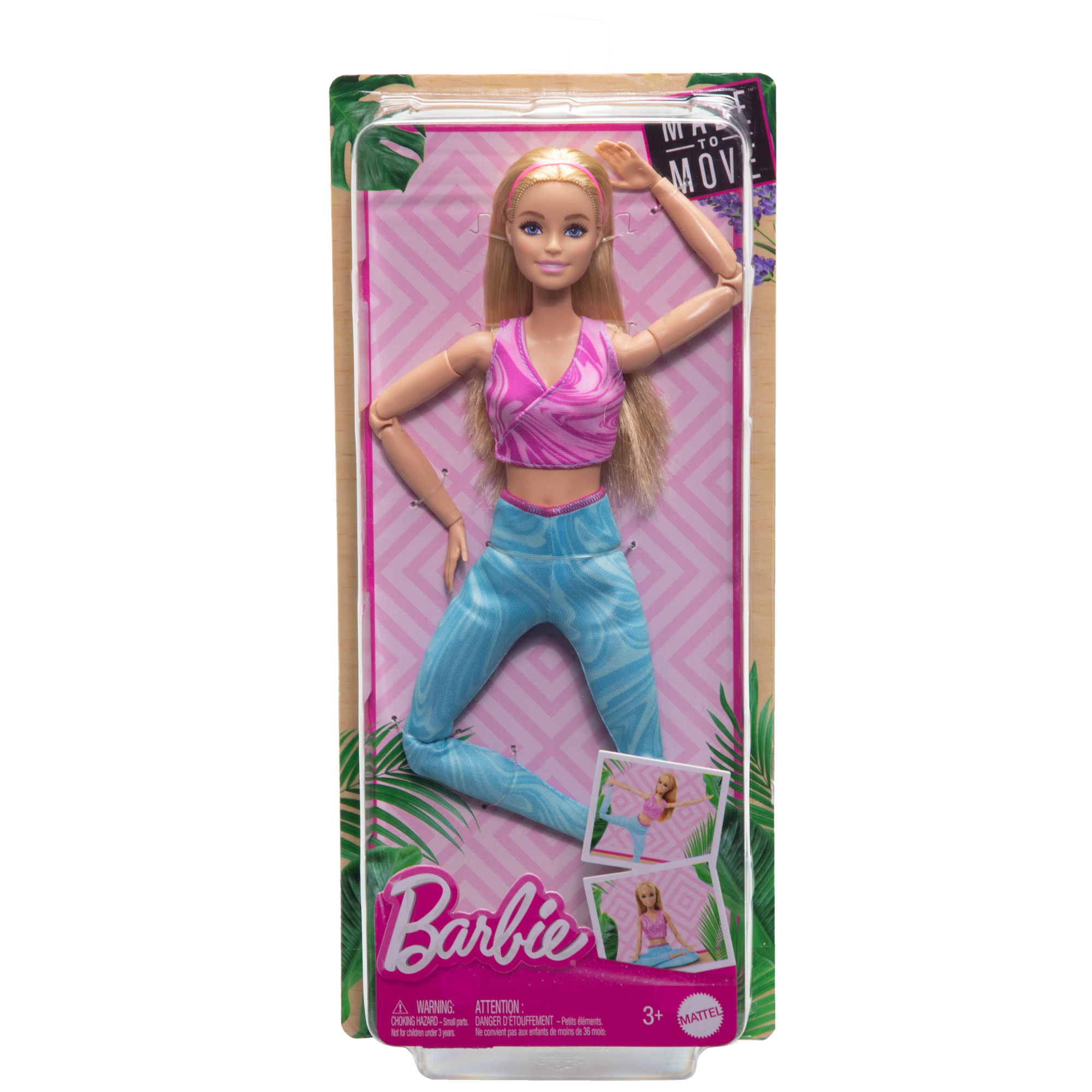 Barbie Made To Move Fashion Doll. Blonde Wearing Removable Sports Top & Pants. 22 Bendable Joints - Image 6