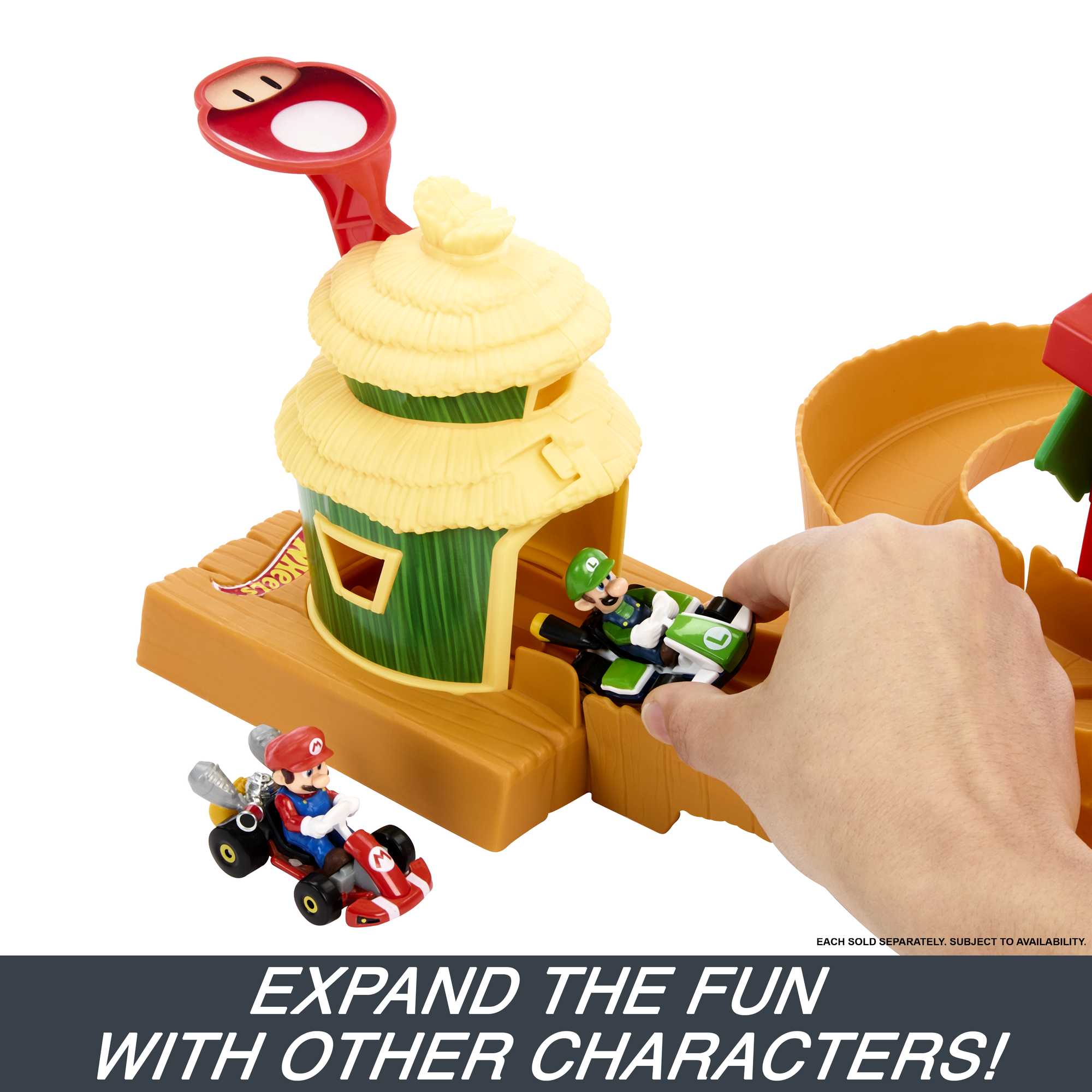 Hot Wheels The Super Mario Bros. Movie Jungle Kingdom Raceway Playset With Mario Die-Cast Toy Car - Image 5