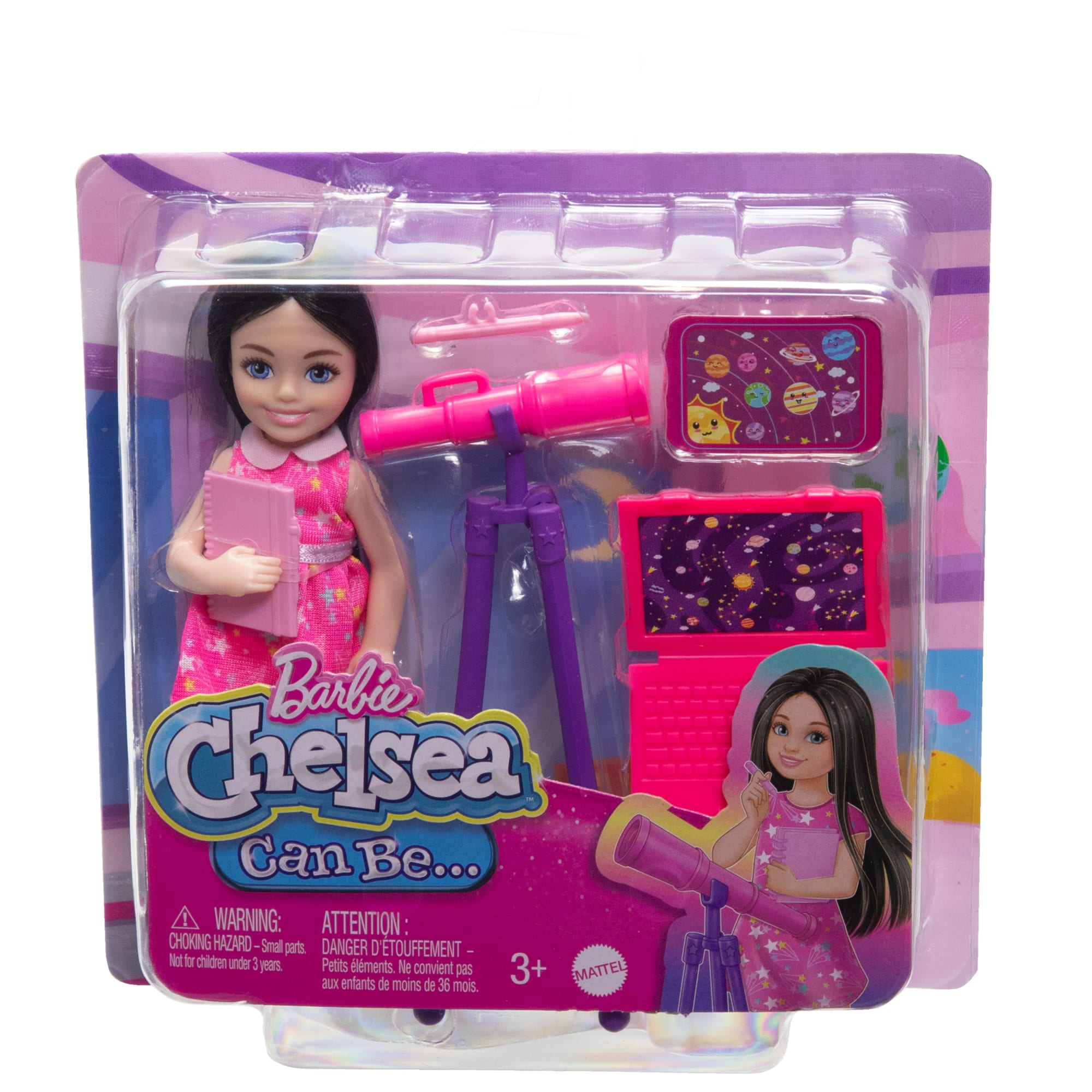 Barbie Chelsea Astronomer Doll & Accessories Set. Career-Themed Brunette Small Doll - Image 6