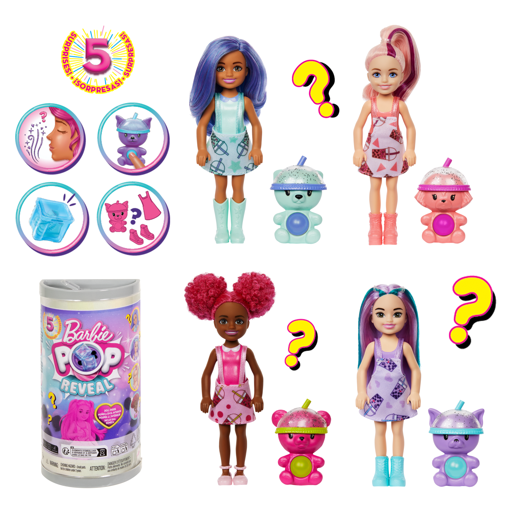 Barbie-Pop Reveal Chelsea-Poupée Chelsea Bubble Tea - Image 3