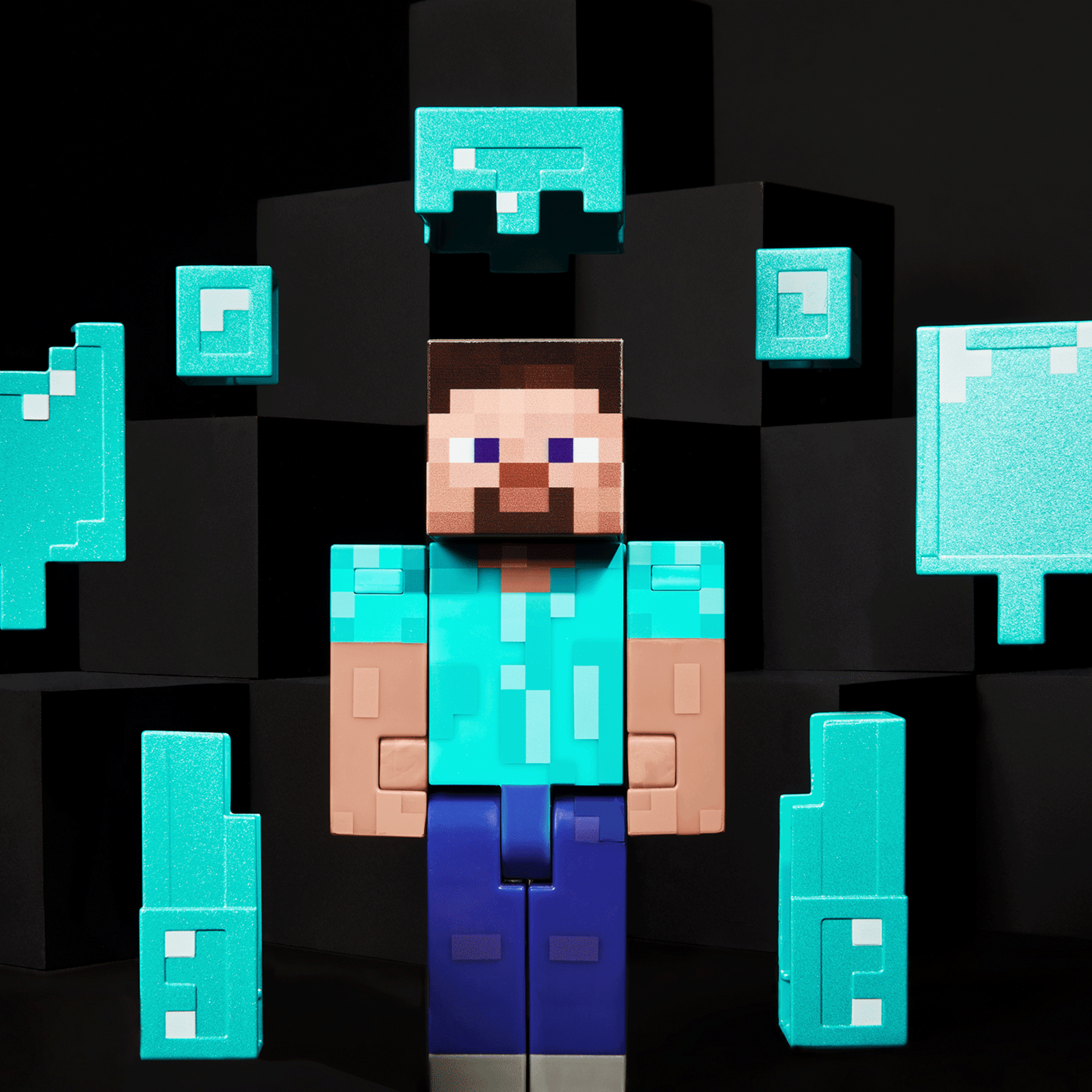 Minecraft Diamond Level Steve Collector Action Figure - Image 9