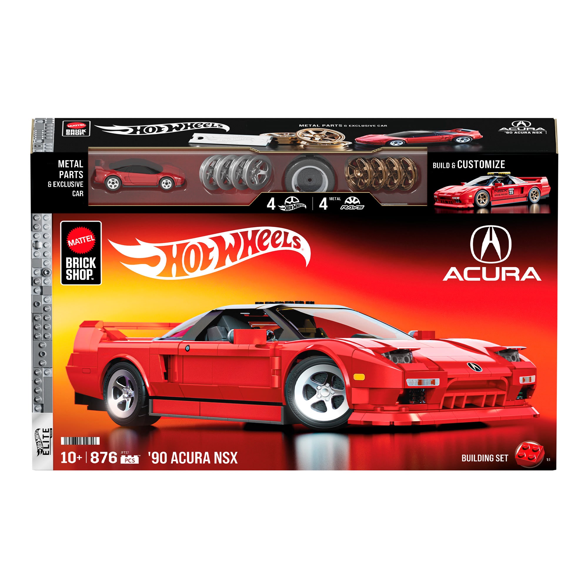 Mattel Brick Shop Hot Wheels '90 Acura NSX Building Set - Image 7
