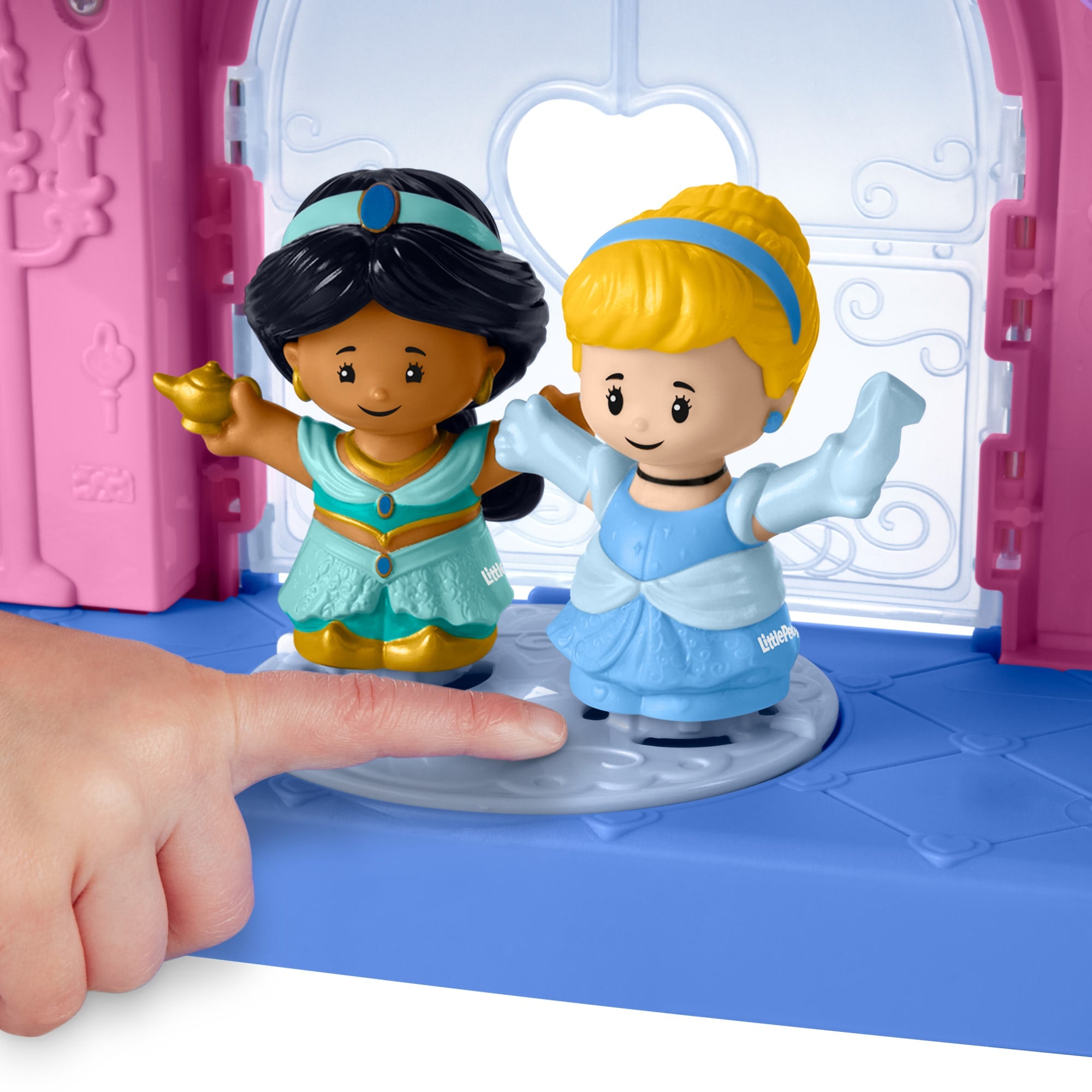 Princesses Disney-Coffret Pour Tout-Petits Little People-Château Lumières Magiques et Danse Avec 2 Figurines - Image 4