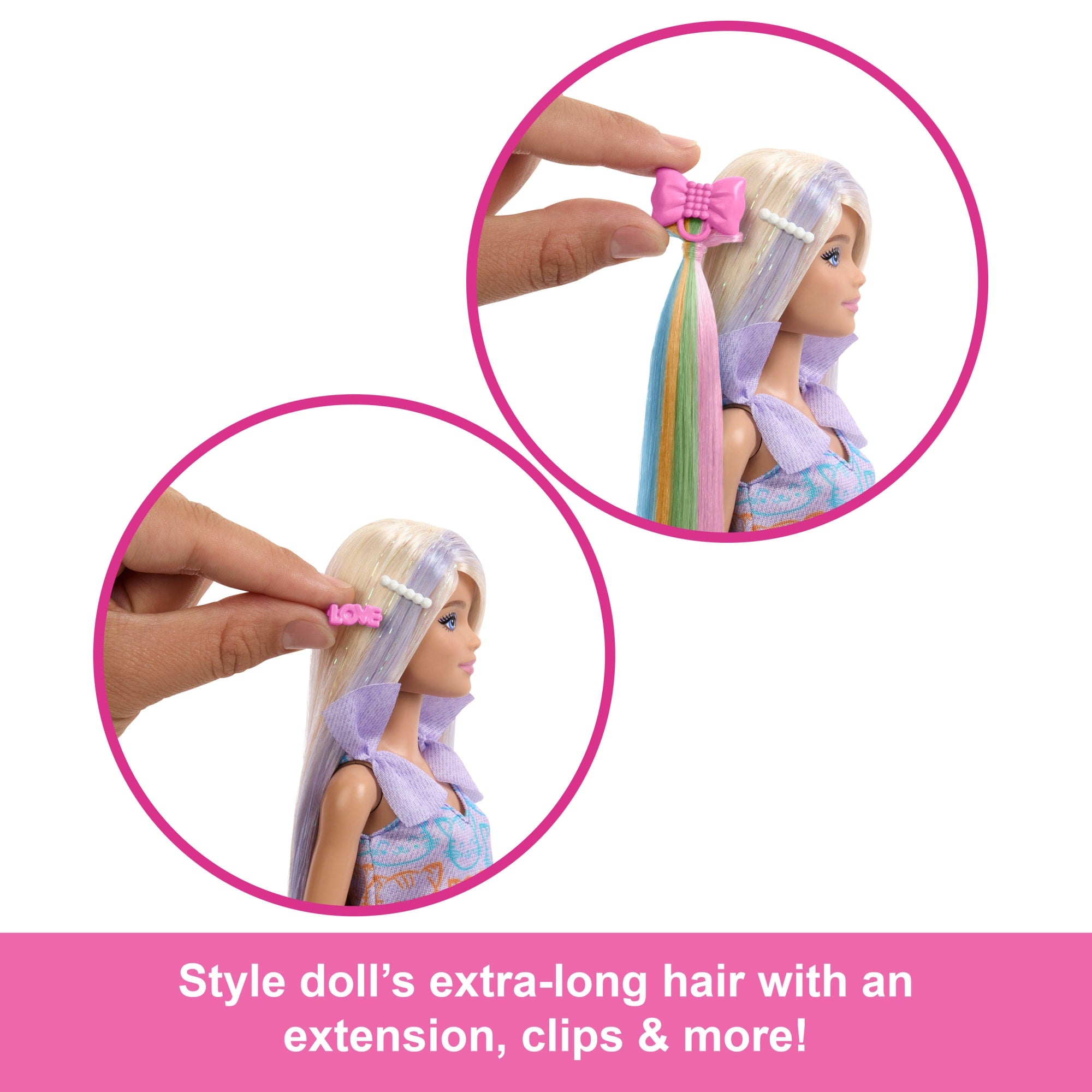 Barbie Fun & Fancy Doll & Accessories. Blonde Fashion Doll With Extra-Long Hair & 2 Looks - Image 5