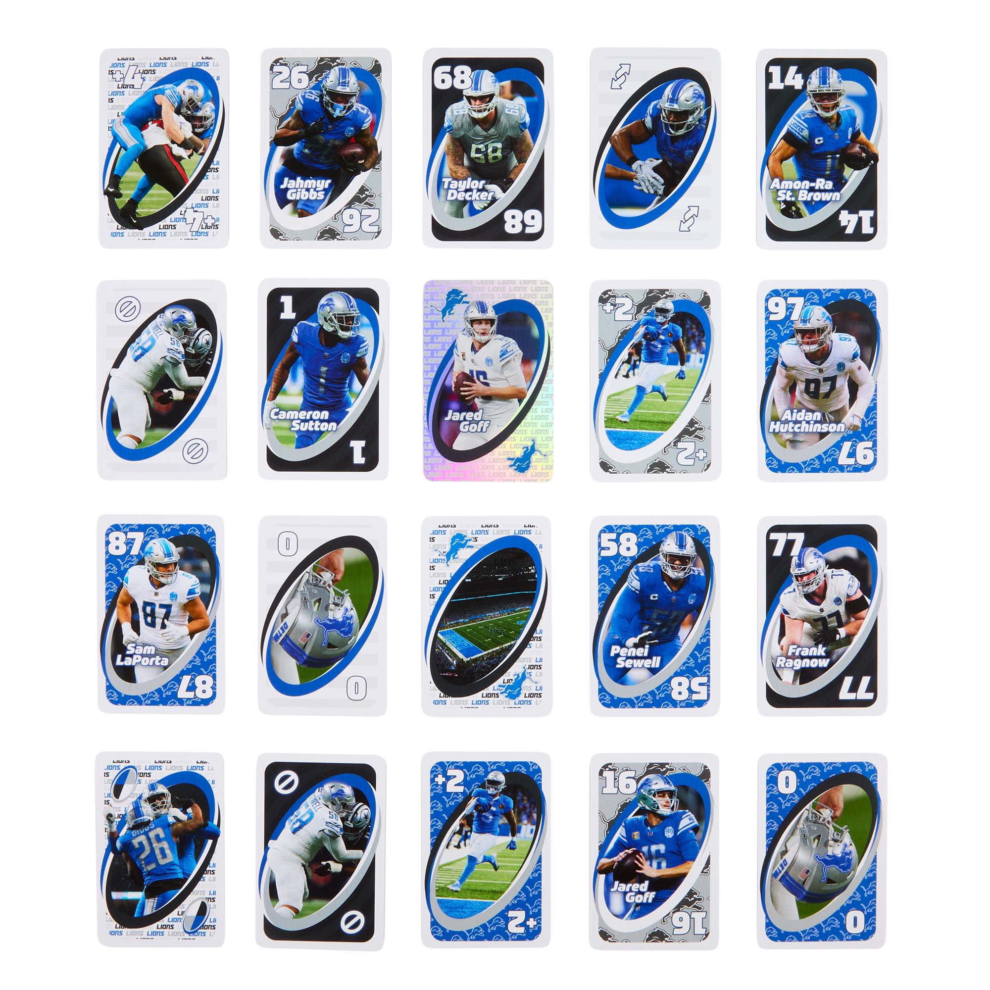 UNO Fandom NFL Detroit Lions Game Deck - Image 7