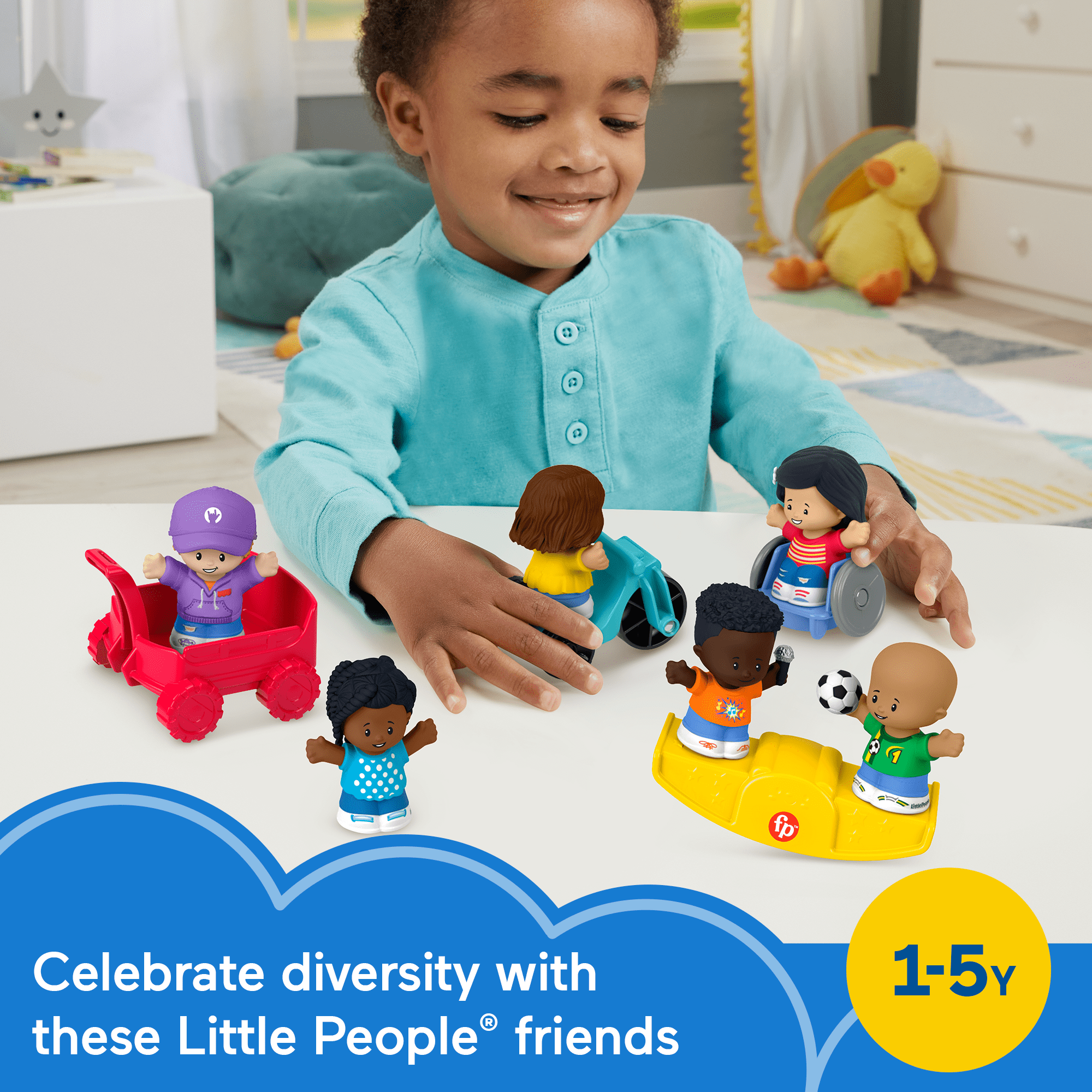 Fisher-Price Little People Play For All Figure And Accessory Pack For Toddlers. 9 Pieces - Image 8