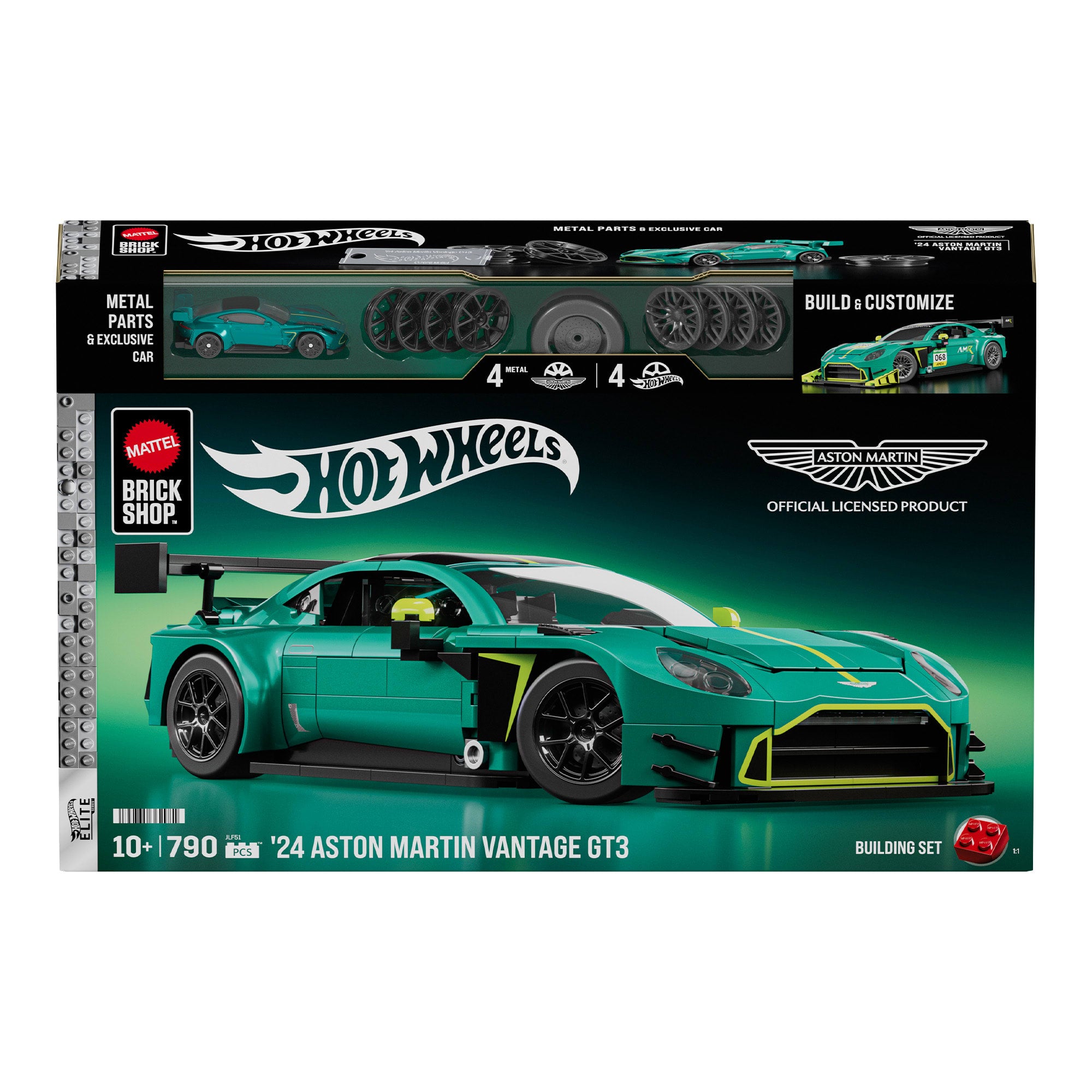 Mattel Brick Shop Hot Wheels '24 Aston Martin Vantage GT3 Building Set - Image 8