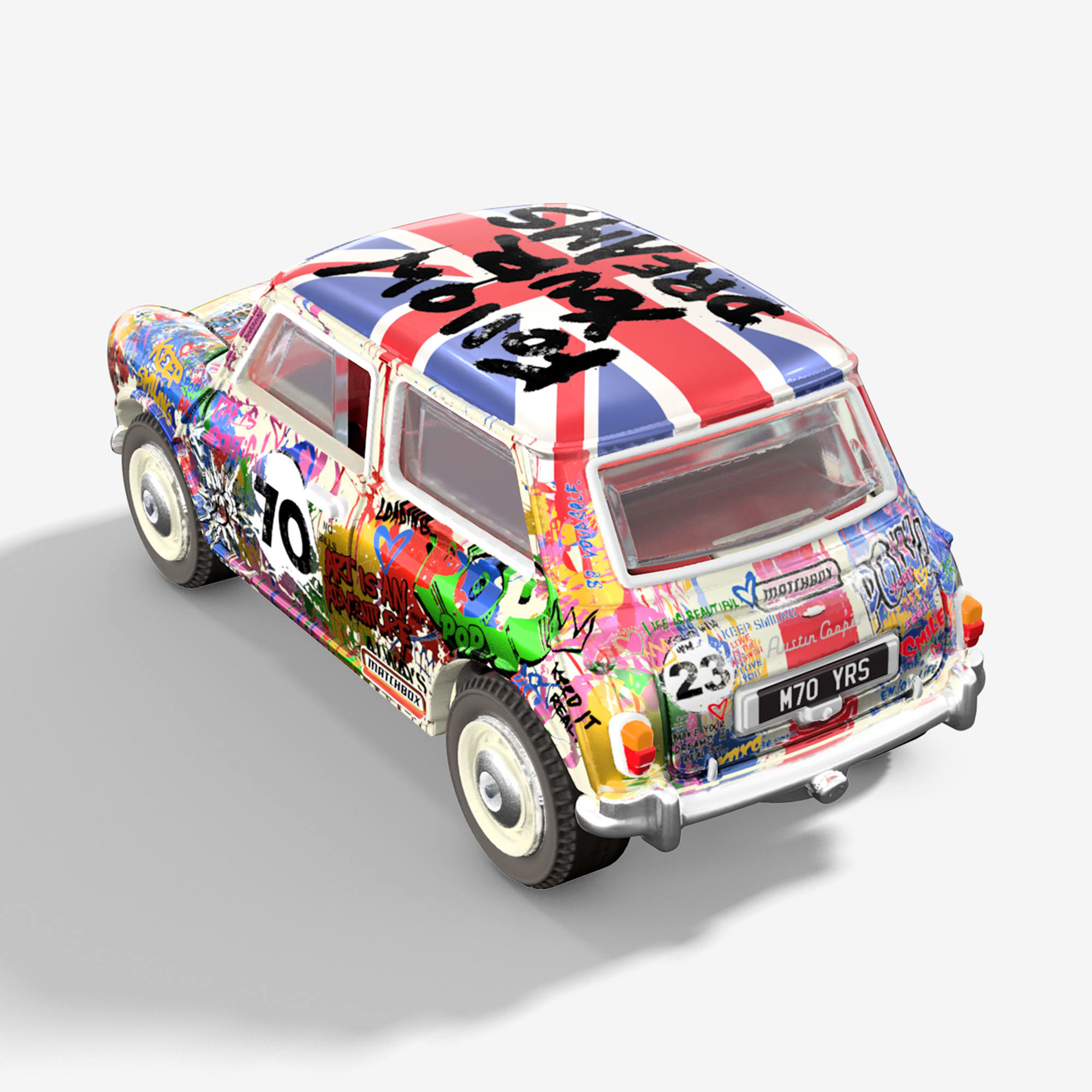 Matchbox x Mr Brainwash 1964 Austin Mini Cooper S - Image 3