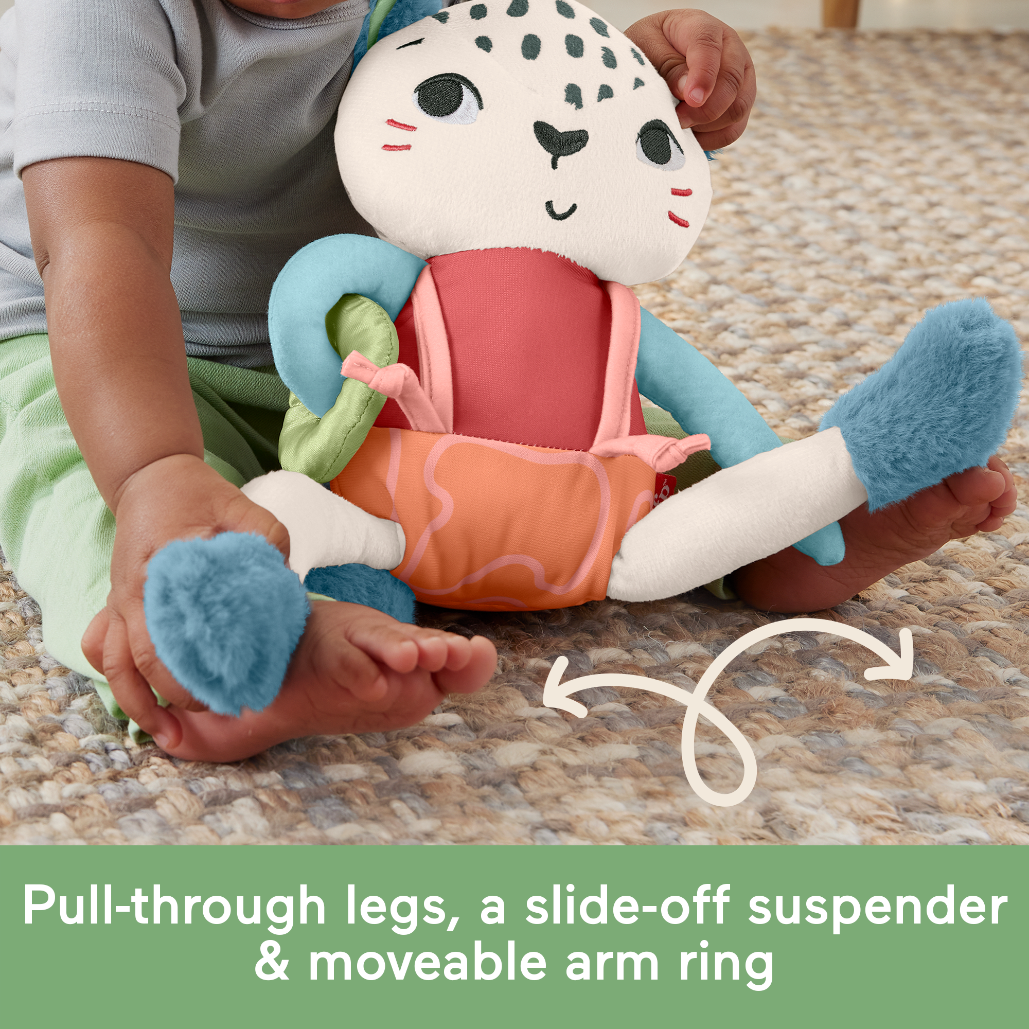 Fisher-Price Planet Friends Spotting Fun Snow Leopard Baby Sensory Toy - Image 4