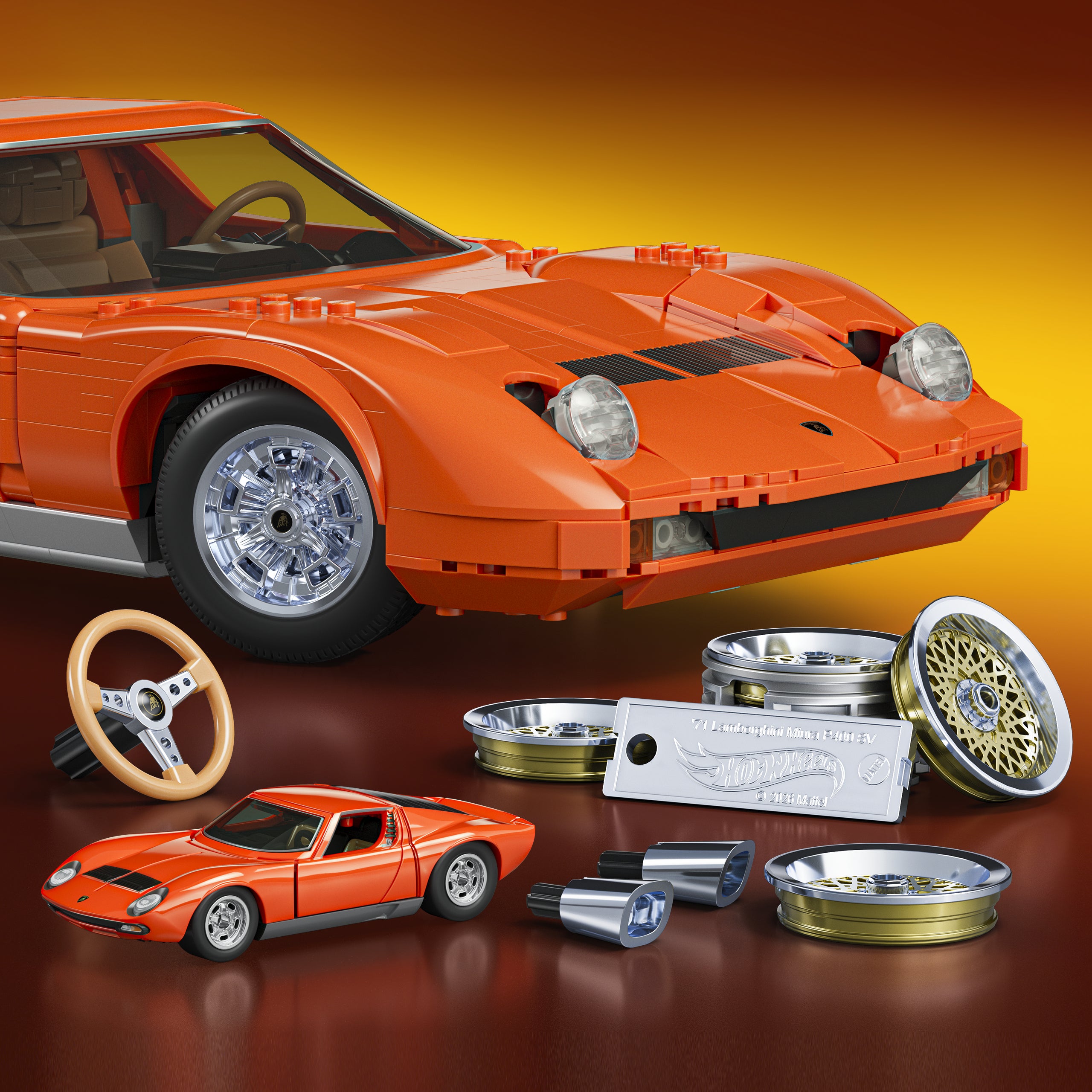 Hot Wheels-Coffret de Construction Lamborghini Miura P400 Sv de 1971 - Image 5