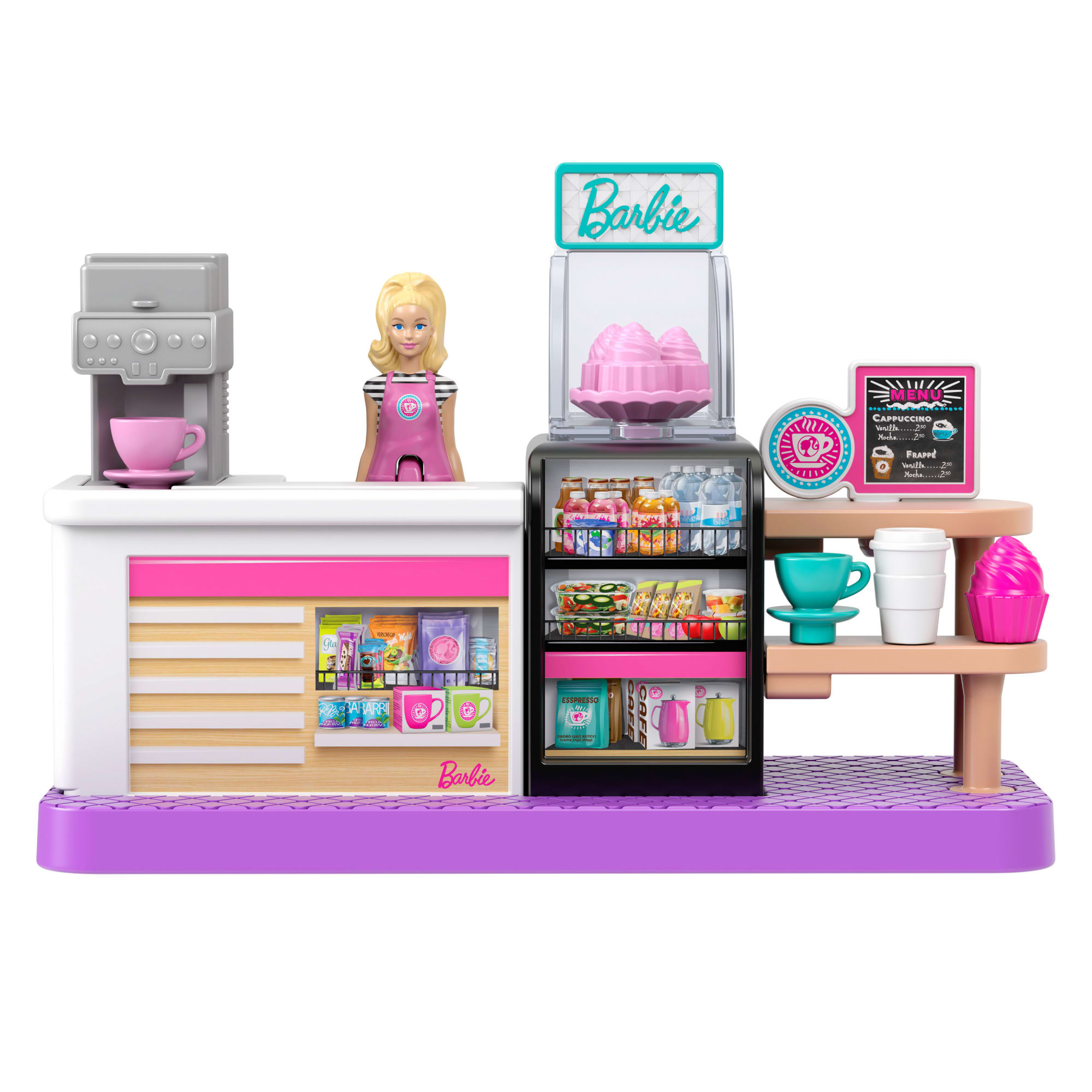 Barbie Mini BarbieLand Conjunto de Brinquedo Cafeteria com Mini Boneca - Image 4