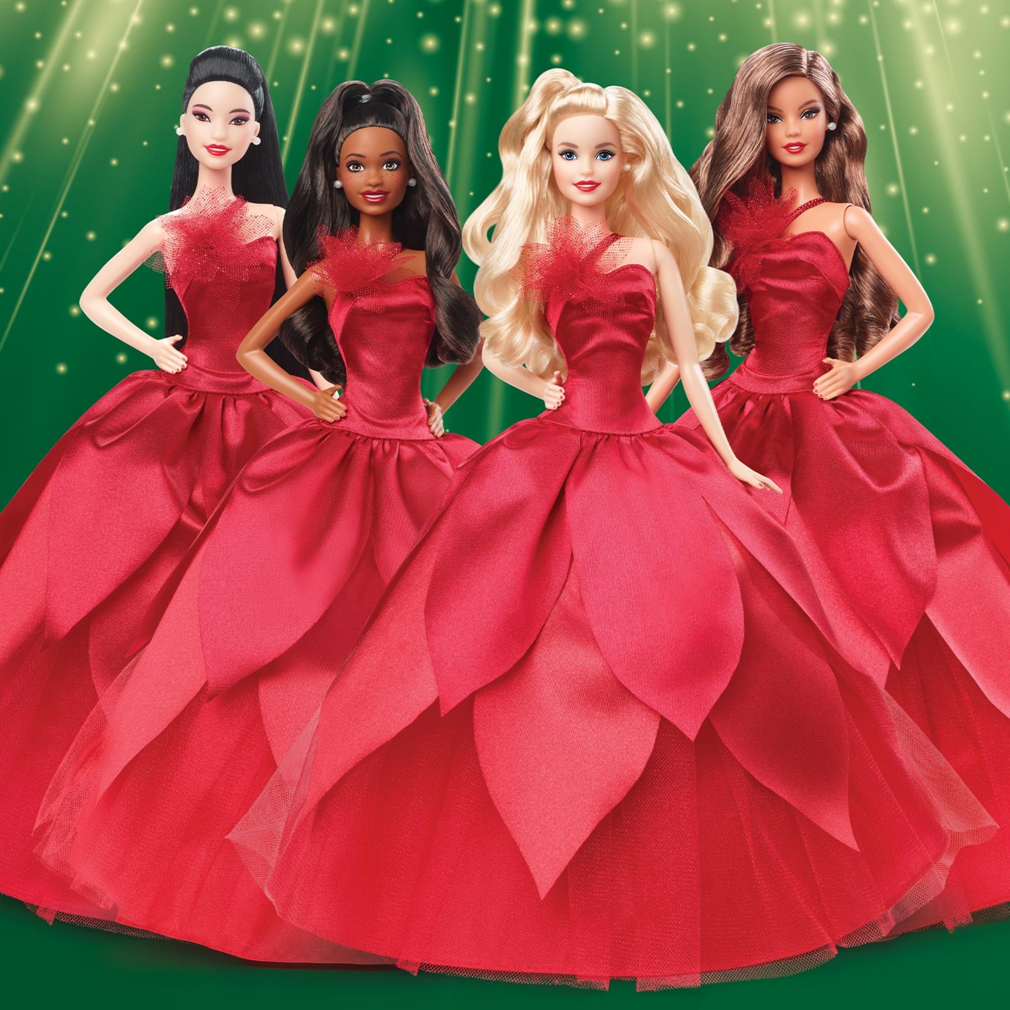 2022 Holiday Barbie. Dark-Brown Hair - Image 5