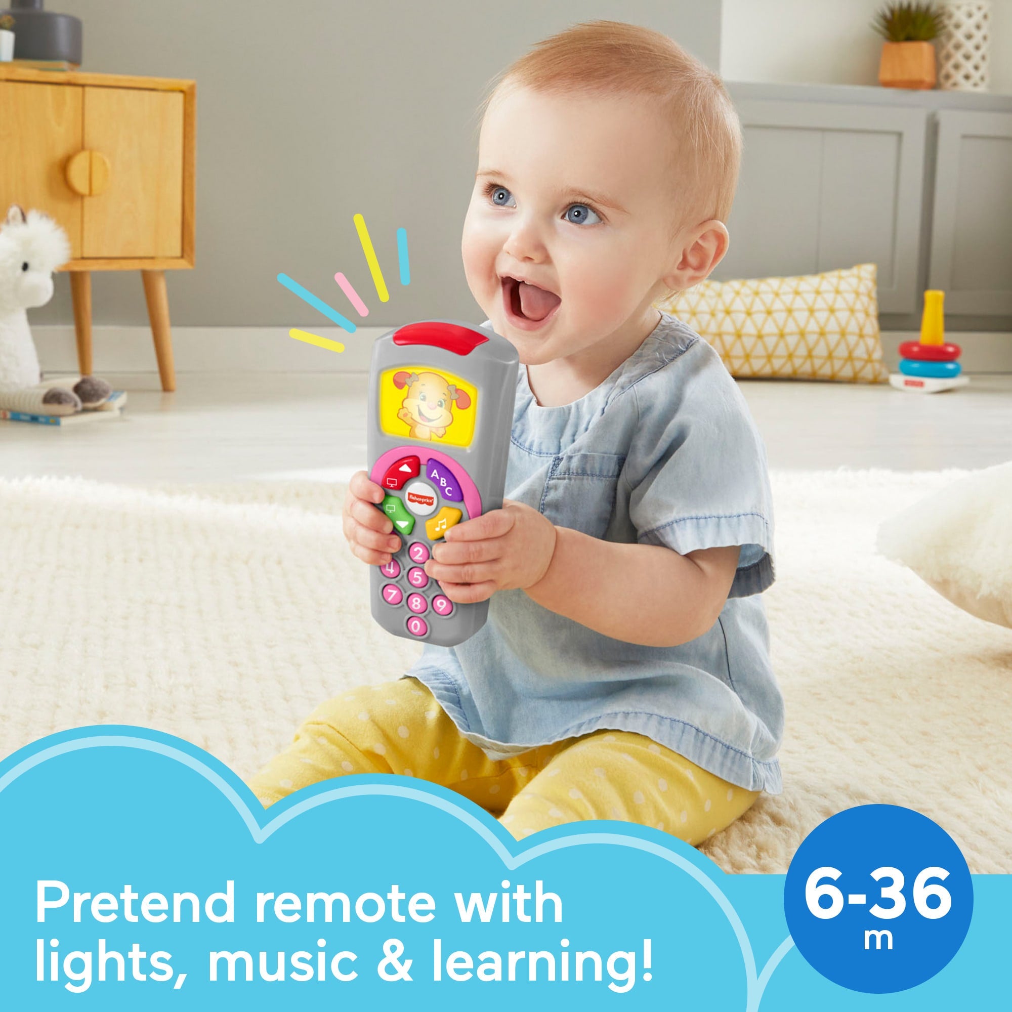 Fisher-Price Laugh & Learn Sis' Remote Baby & Toddler Learning Toy With Music & Lights - Image 2