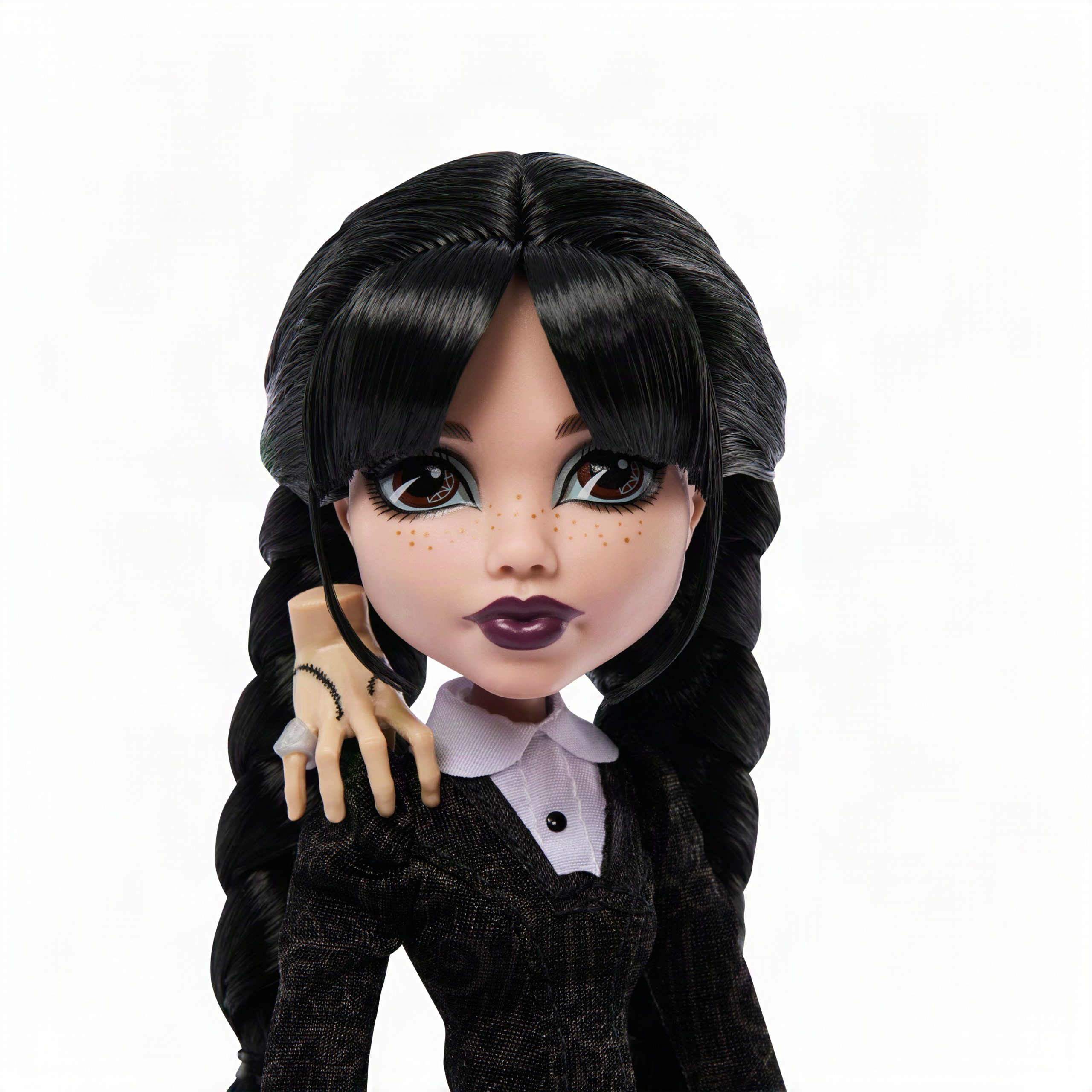 Monster High X Wednesday Collectible Doll. Wednesday Addams in Black Dress With Thing Accessory - Image 2