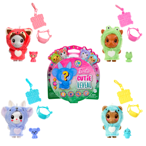 Barbie Cutie Reveal Costume-Themed Pet & Accessories With 5 Surprises including Mini Pet. Color Change & Clip