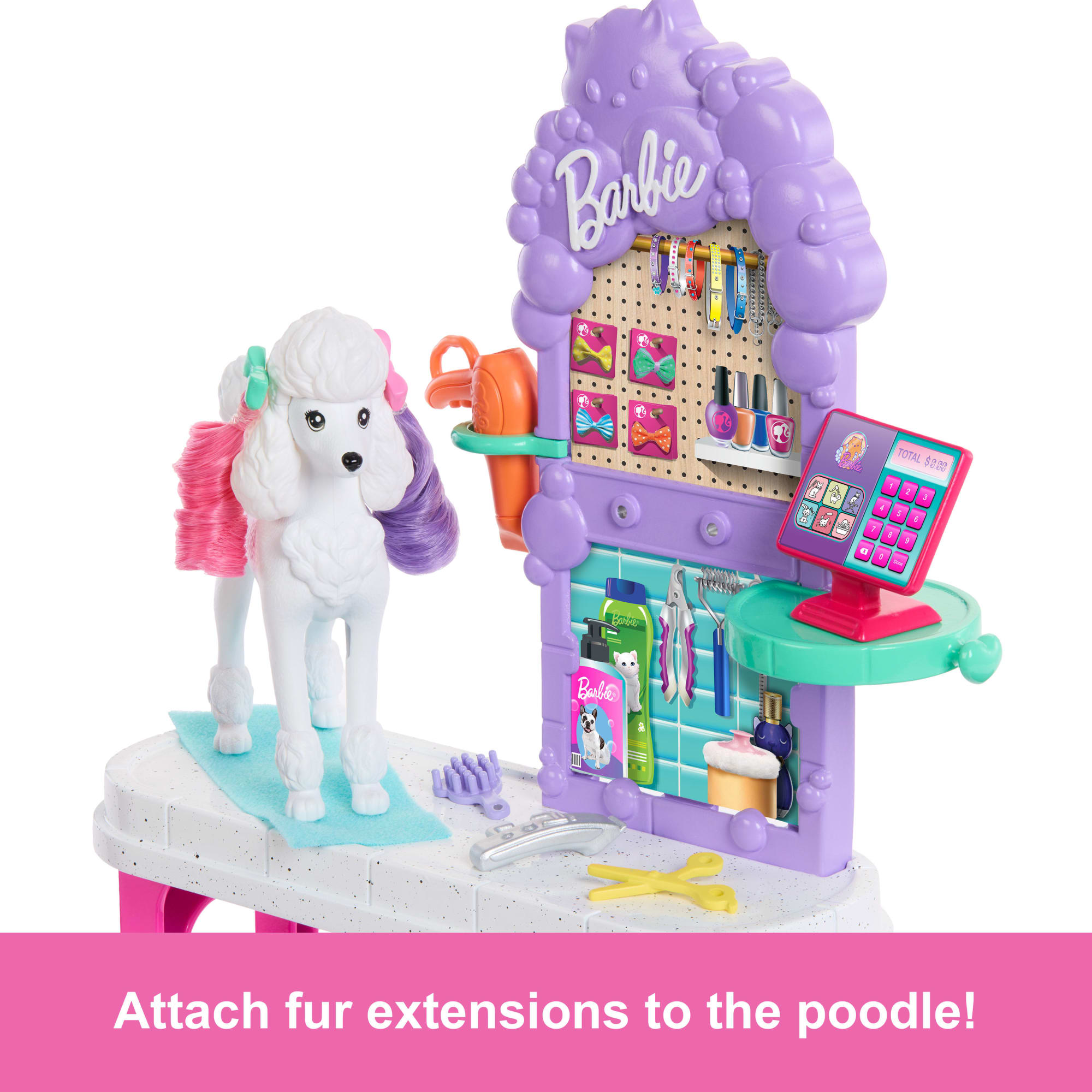 Barbie World Paw Spa Playset With Wash And Groom Stations. 3 Pets. & Styling.Accessories - Image 3