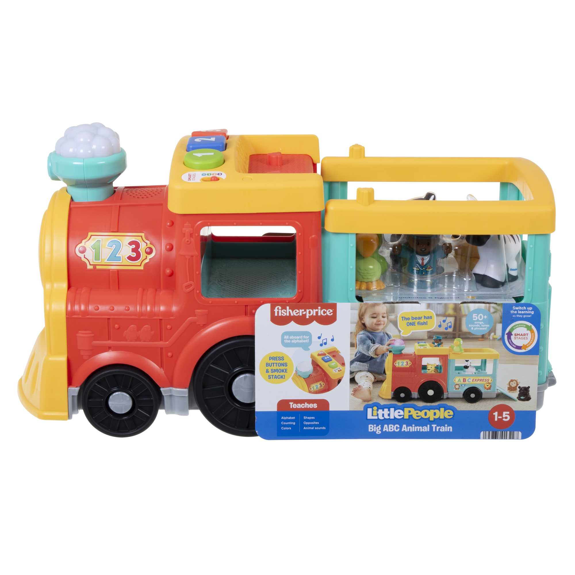 Fisher-Price Little People Big ABC Animal Train Toddler Learning Toy With Lights Music & 6 Figures - Image 6