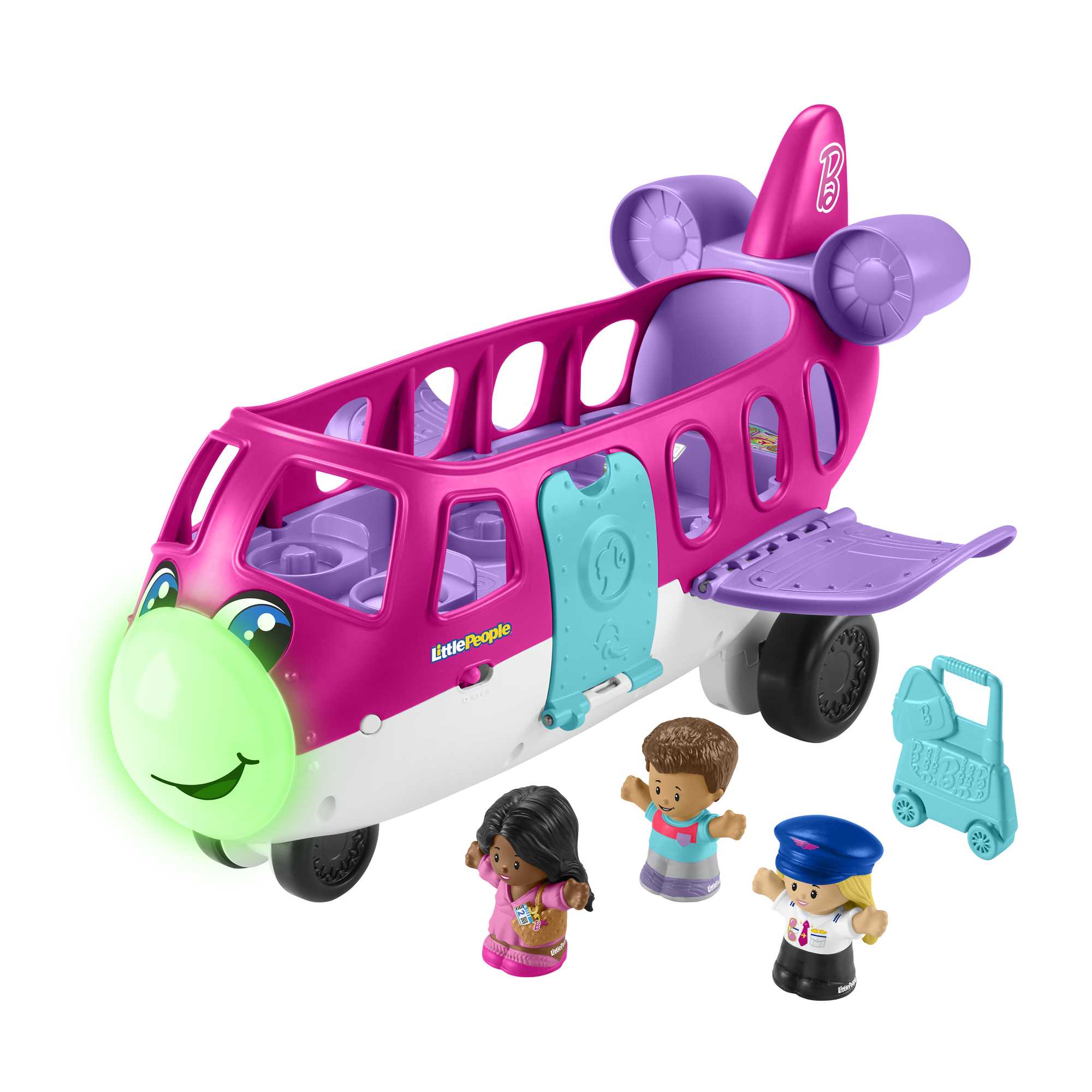 Little People Barbie Toy Airplane With Lights Music And 3 Figures. Little Dream Plane. Toddler Toys