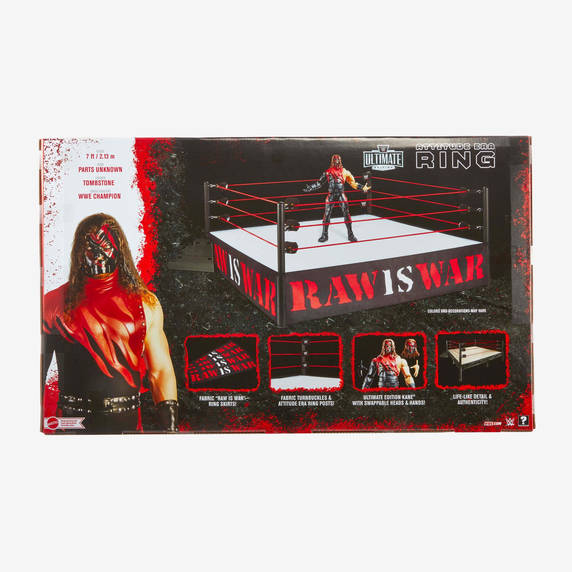 WWE Ultimate Edition Attitude Era Ring and Kane Figure - Image 10