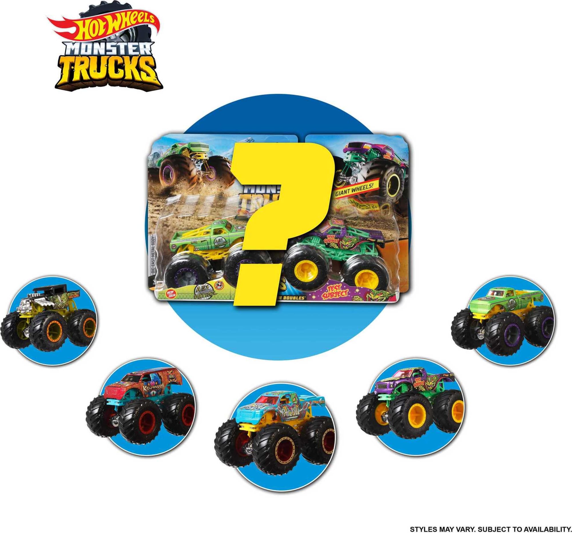 Hot Wheels Monster Trucks Demolition Doubles. 2-Pack Of 1:64 Scale Toy Trucks - Image 3